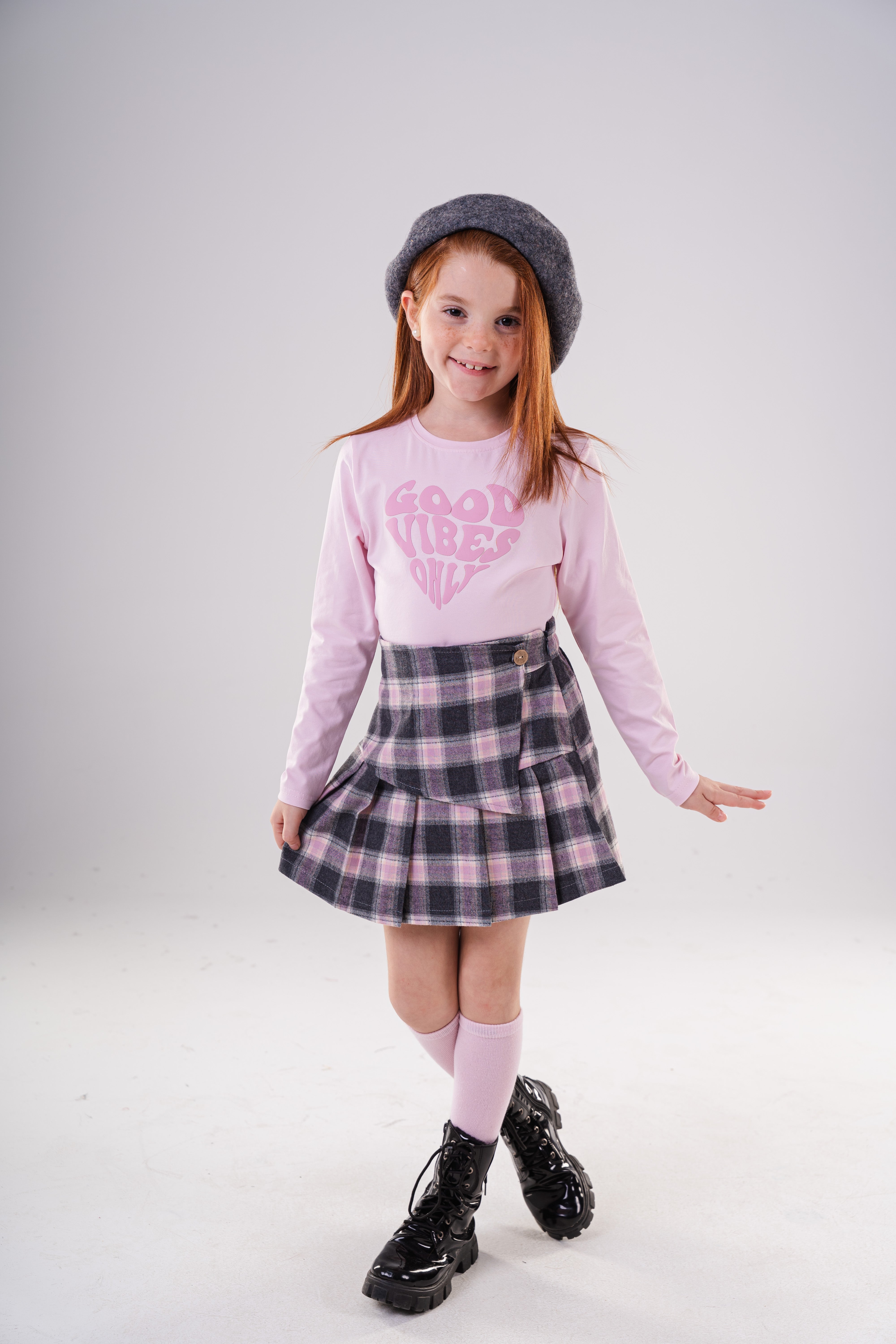 Girls Graphic Crewneck Cotton Sweatshirt