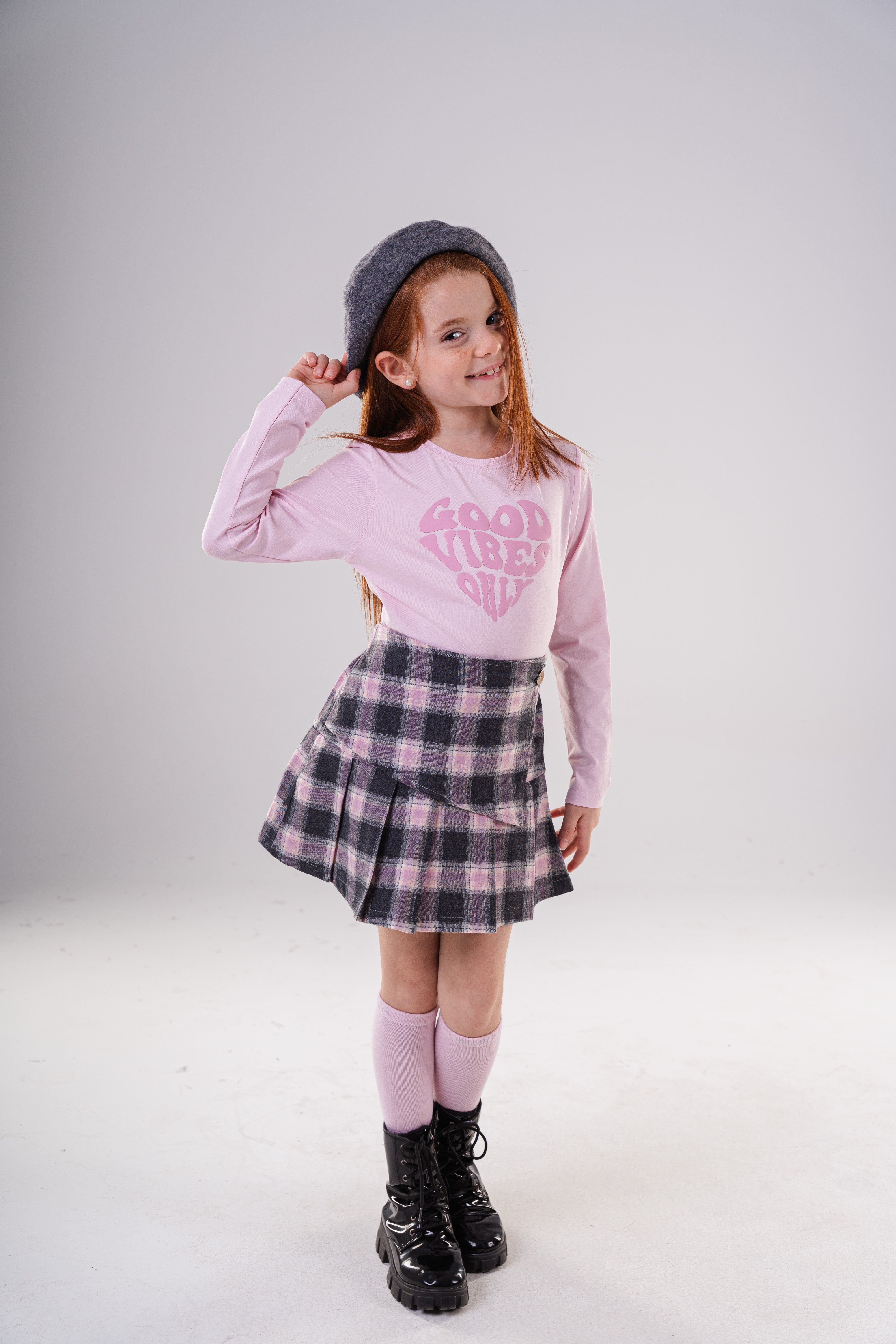 Girls Graphic Crewneck Cotton Sweatshirt