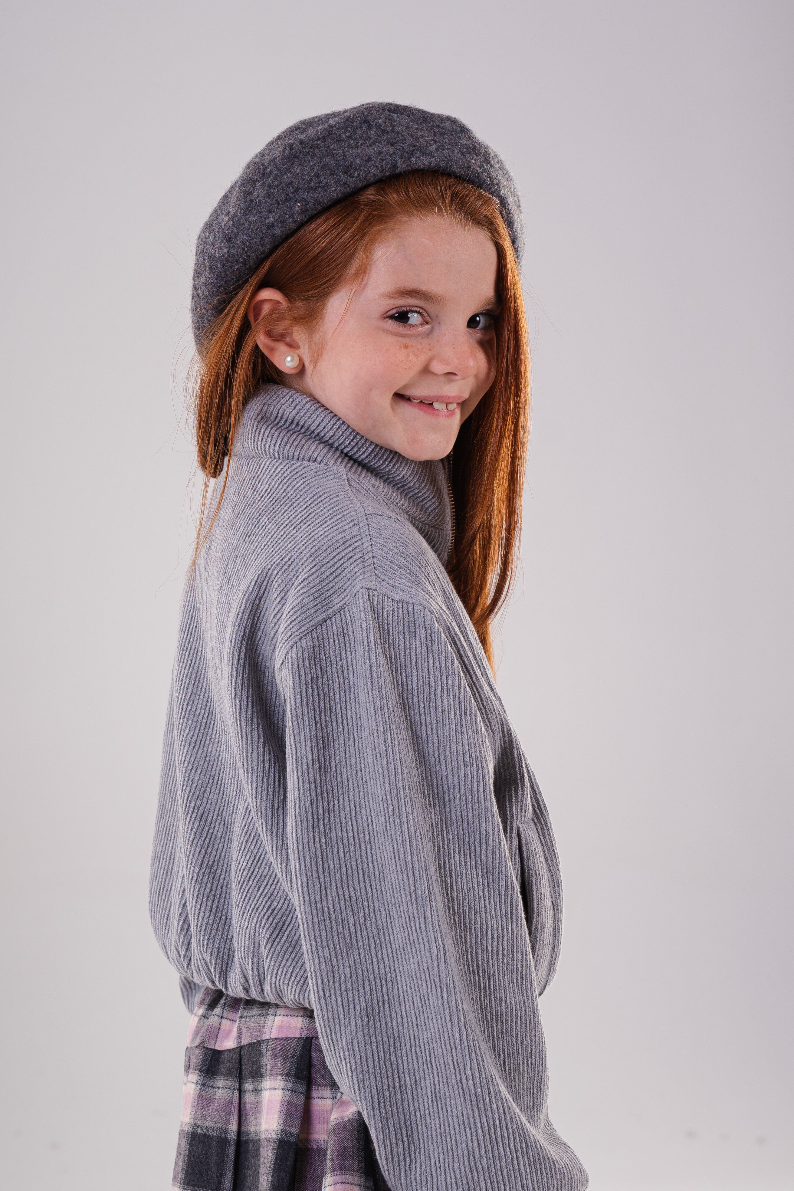 Girls' Oversized Corduroy Bomber Jacket