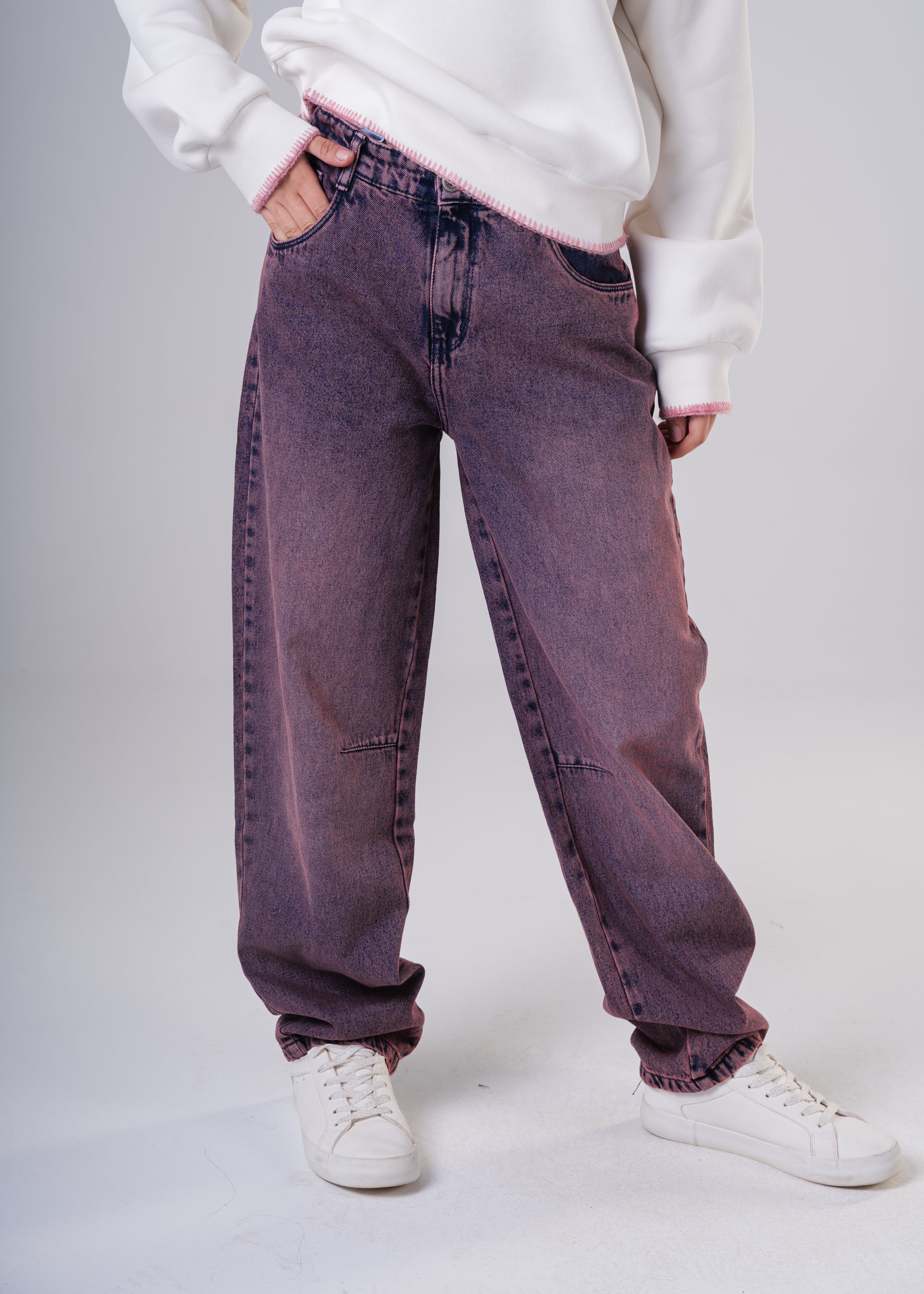 Girls Relaxed Fit Baggy Jeans