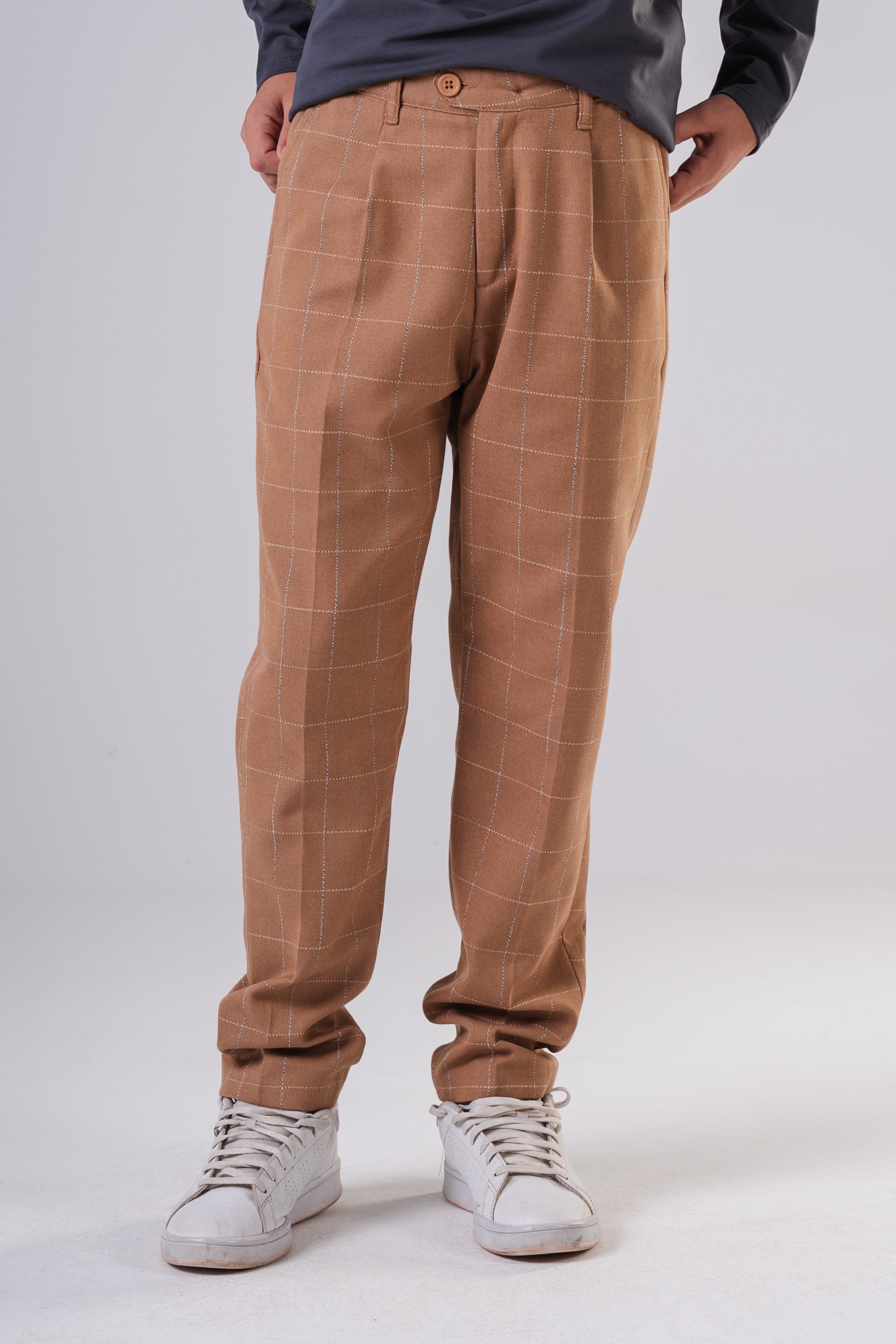 Boys' Checkered Plaid Trousers