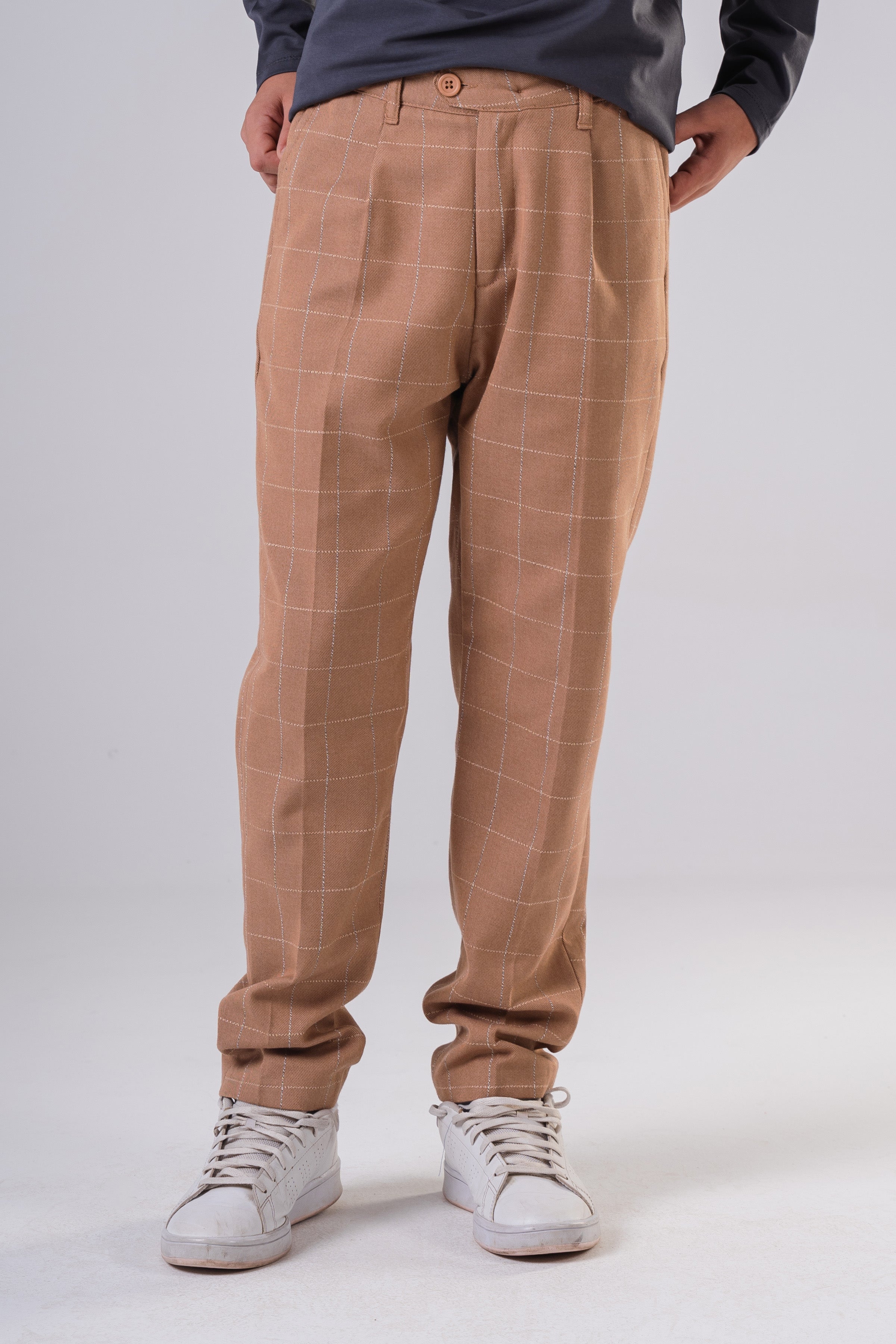 Boys' Checkered Plaid Trousers