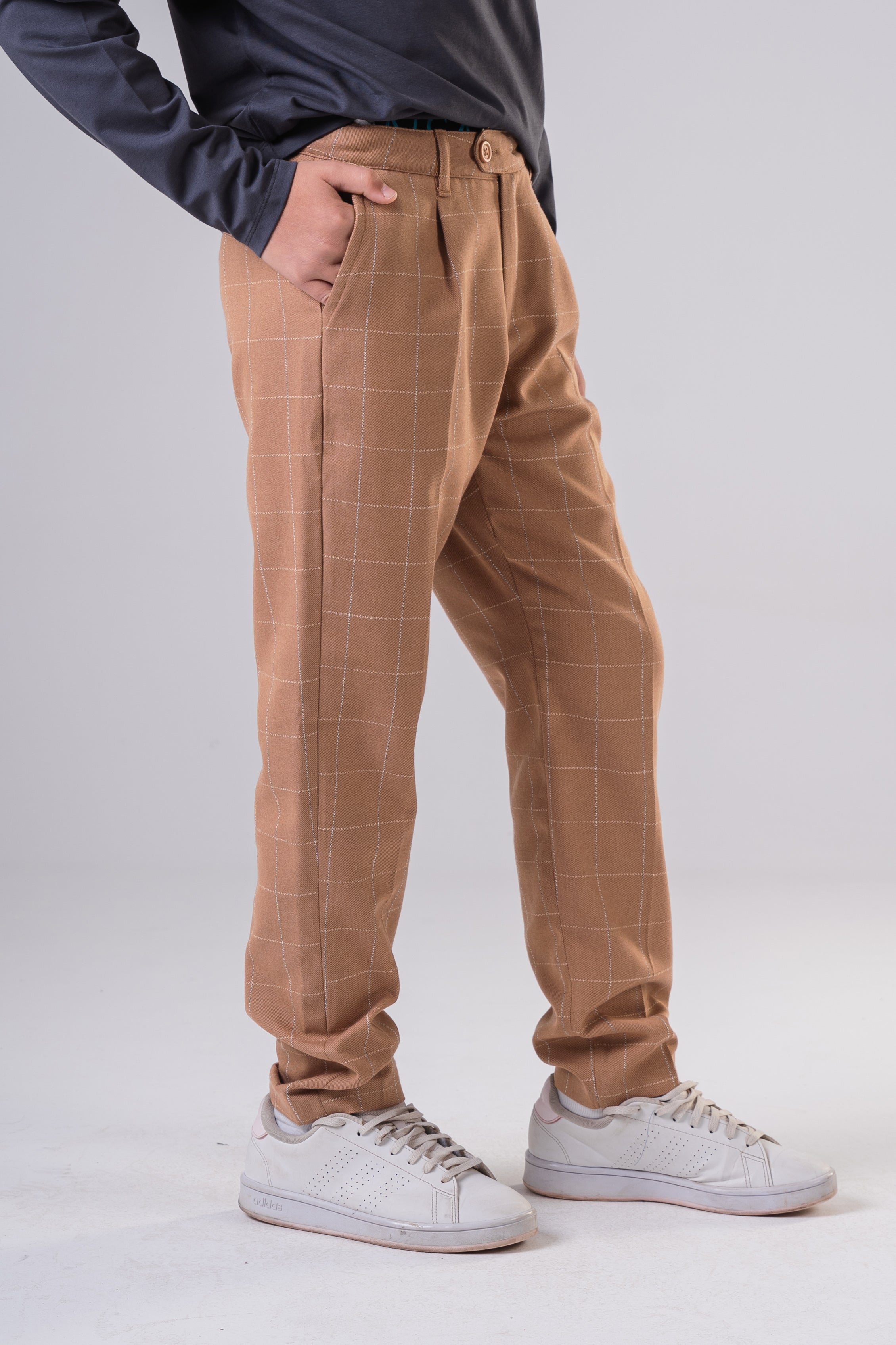 Boys' Checkered Plaid Trousers