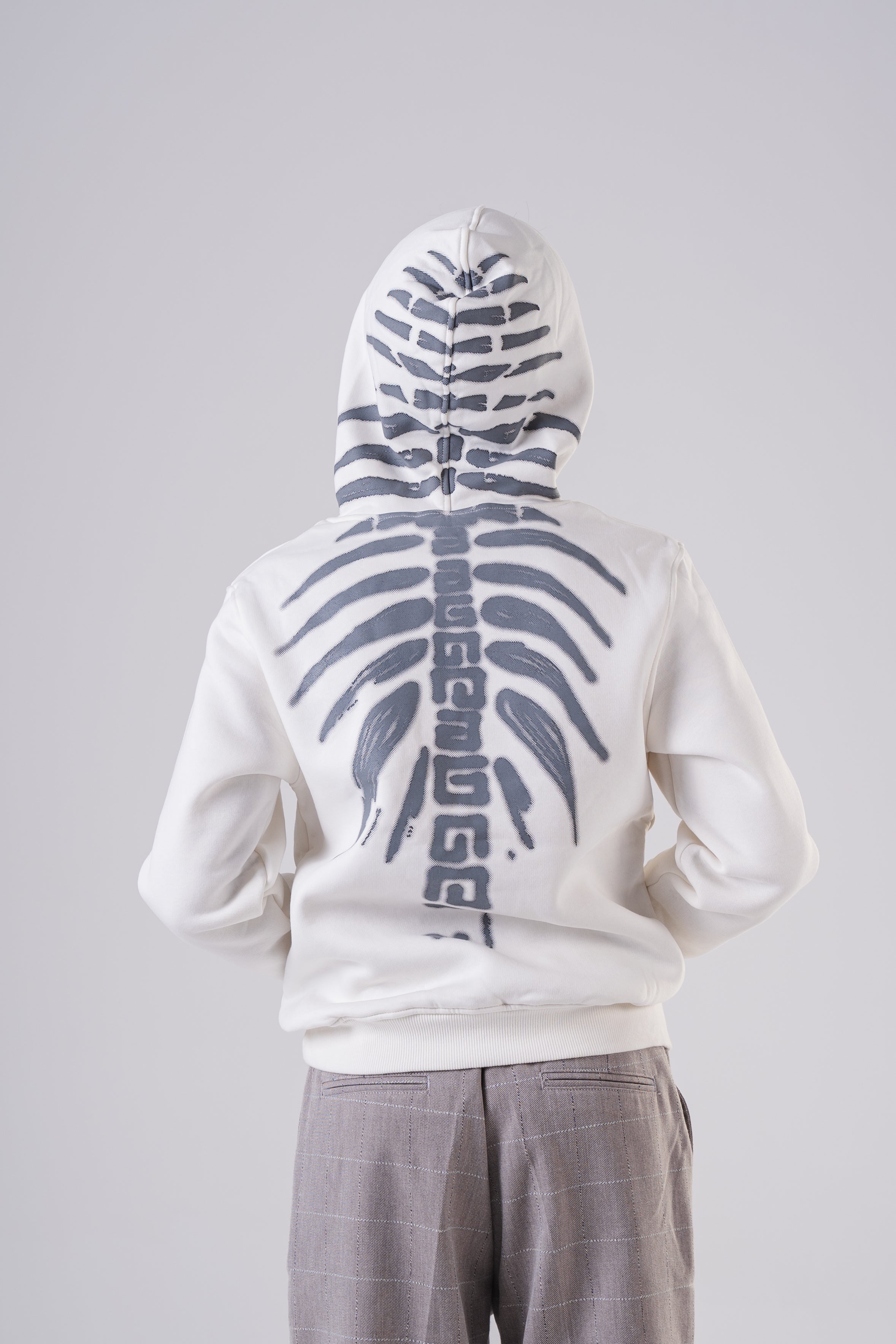 Skeleton Spine Graphic Hoodie For Boys