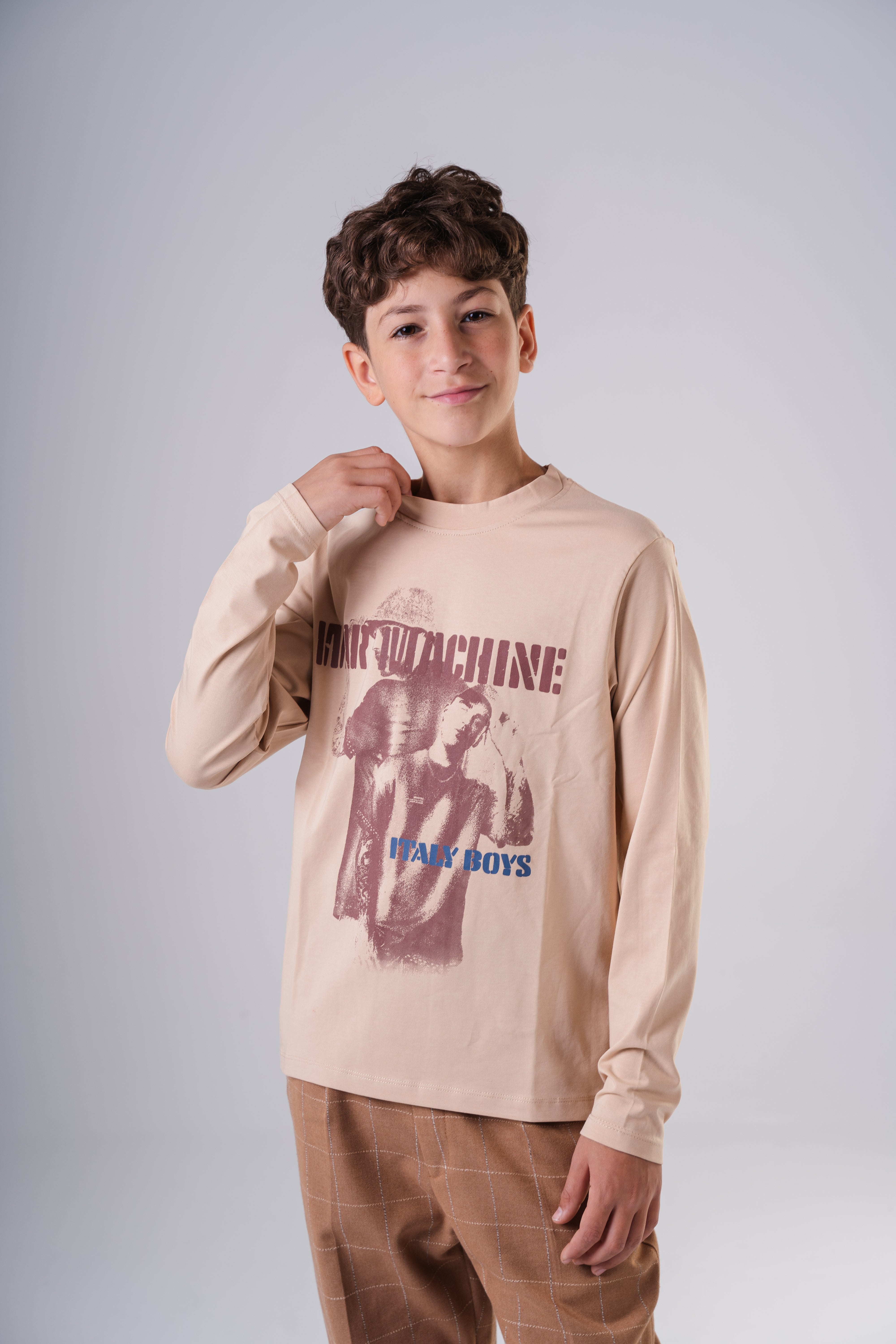 Boy's Long Sleeve Graphic Cotton Sweatshirt