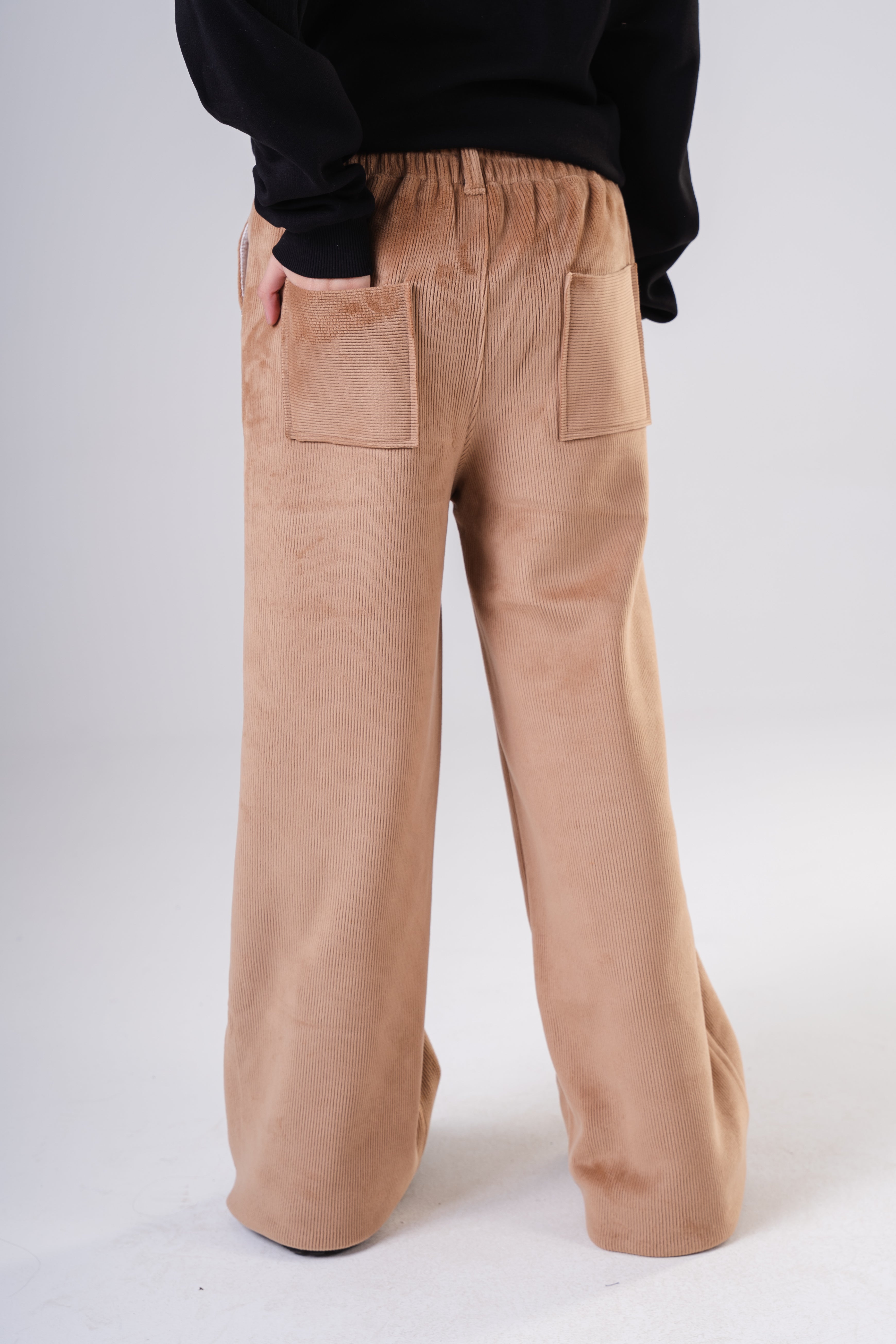 Girls' Corduroy Wide-Leg Trousers