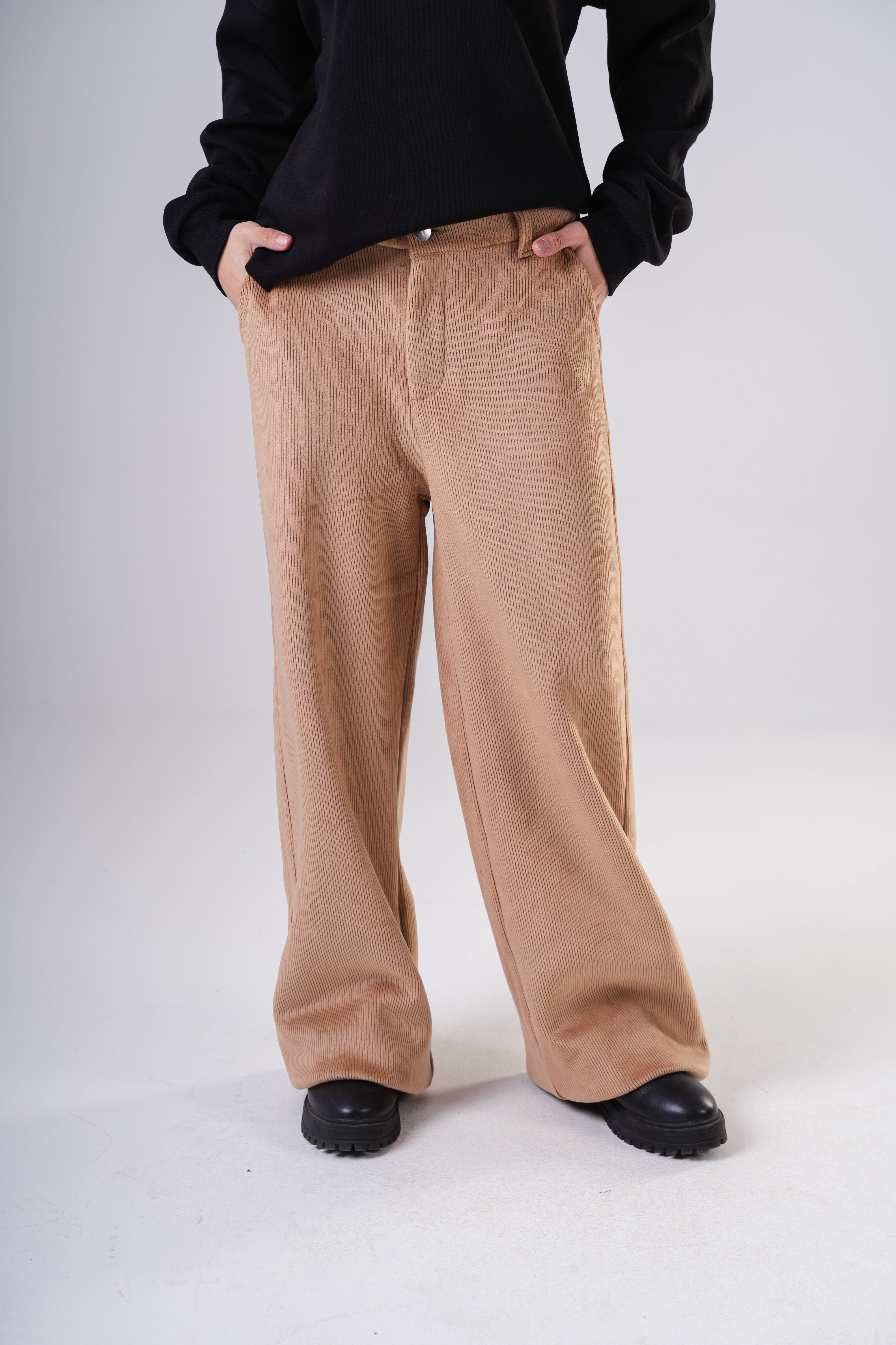Girls' Corduroy Wide-Leg Trousers
