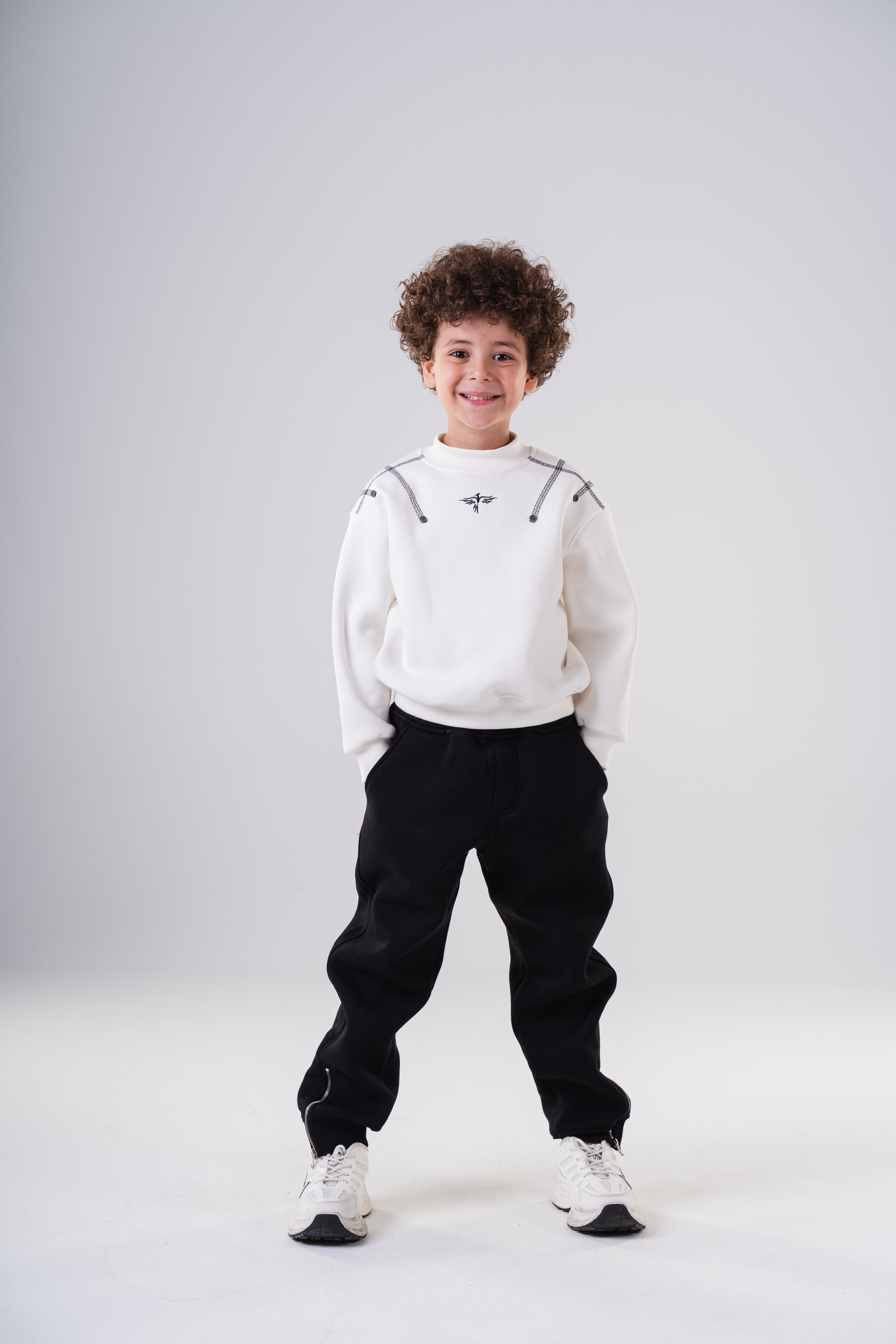 Boys’ Sweatshirt with Contrast Panel Stitching