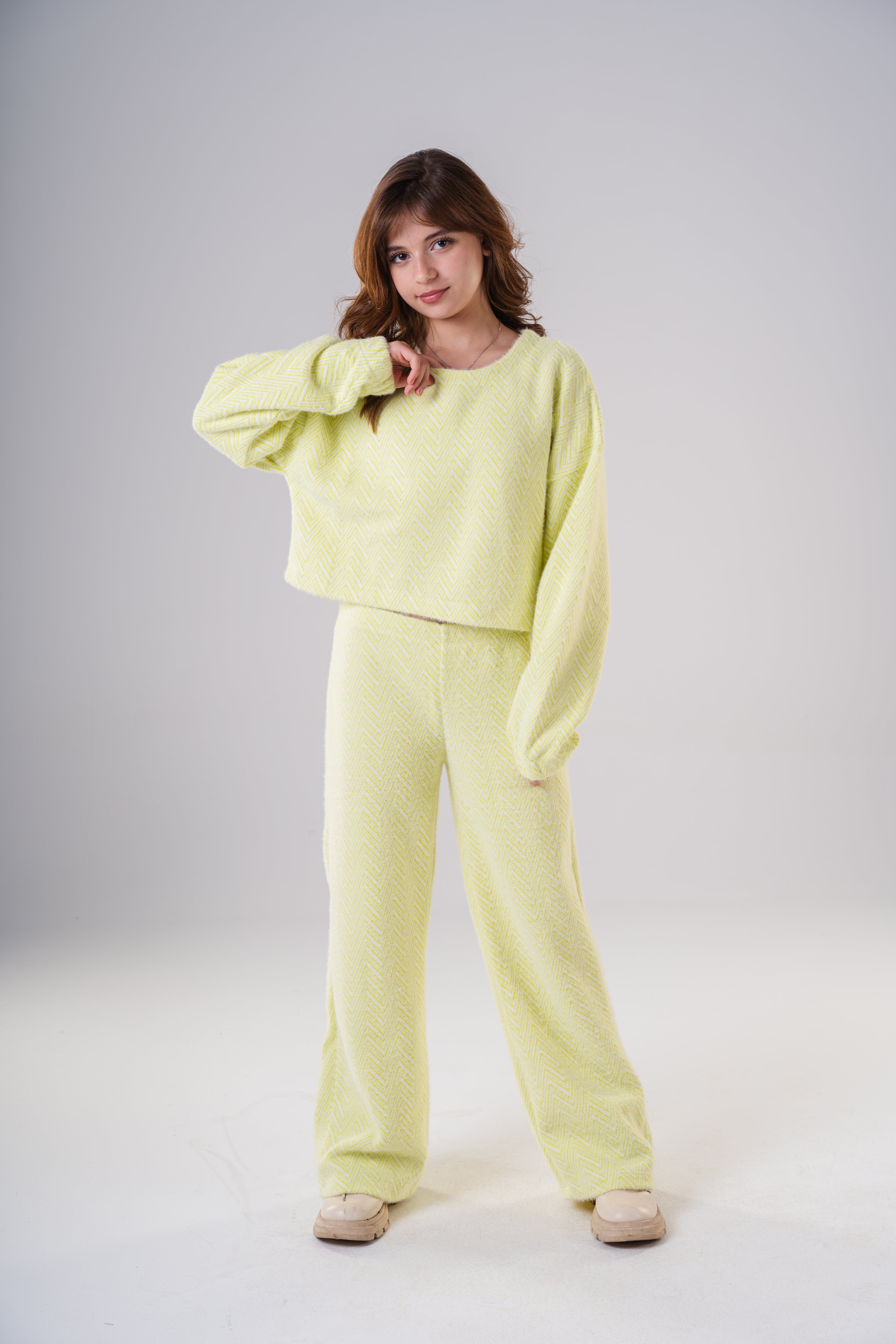 Girls Texture Cozy Knit Two-Piece Set