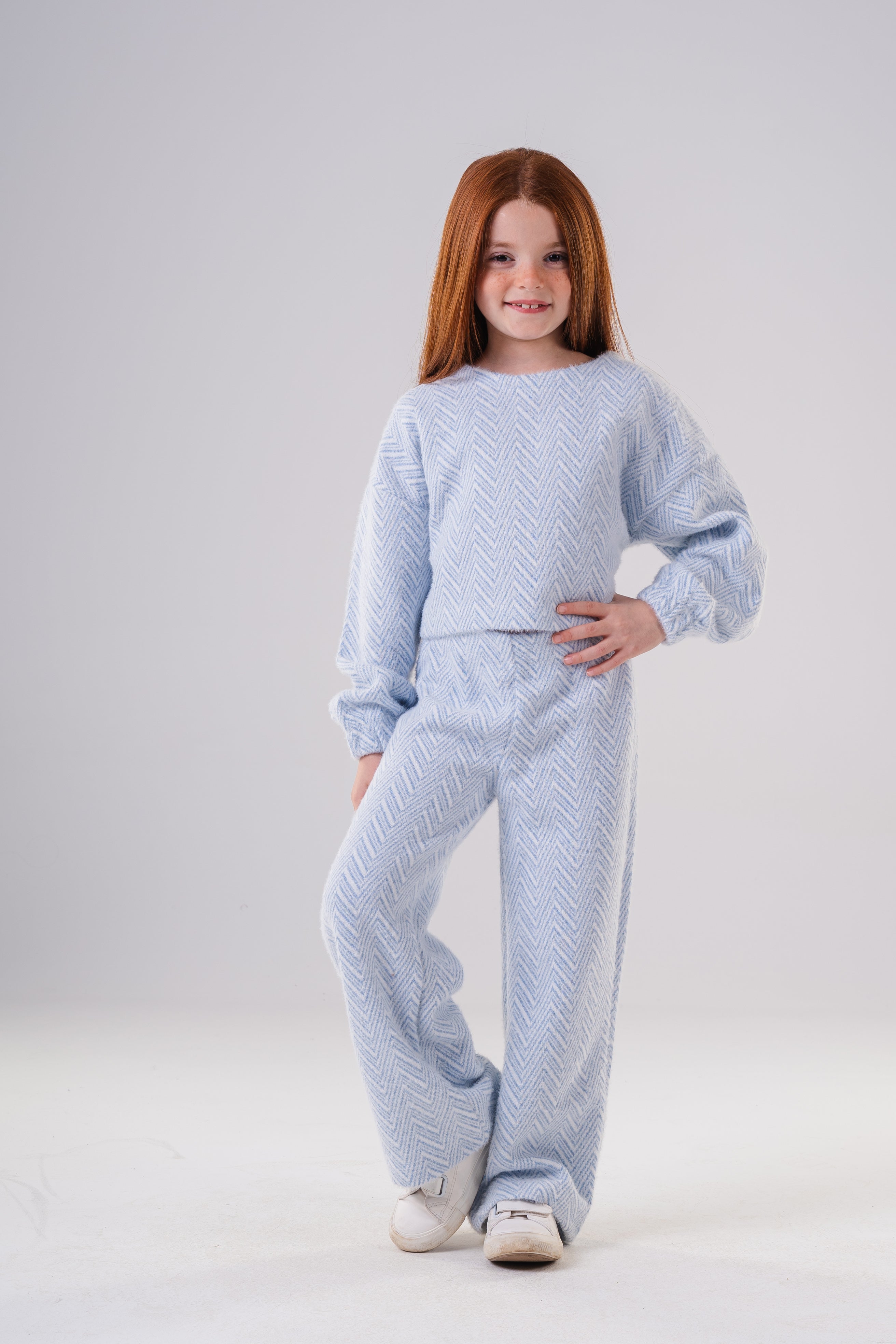 Girls Texture Cozy Knit Two-Piece Set