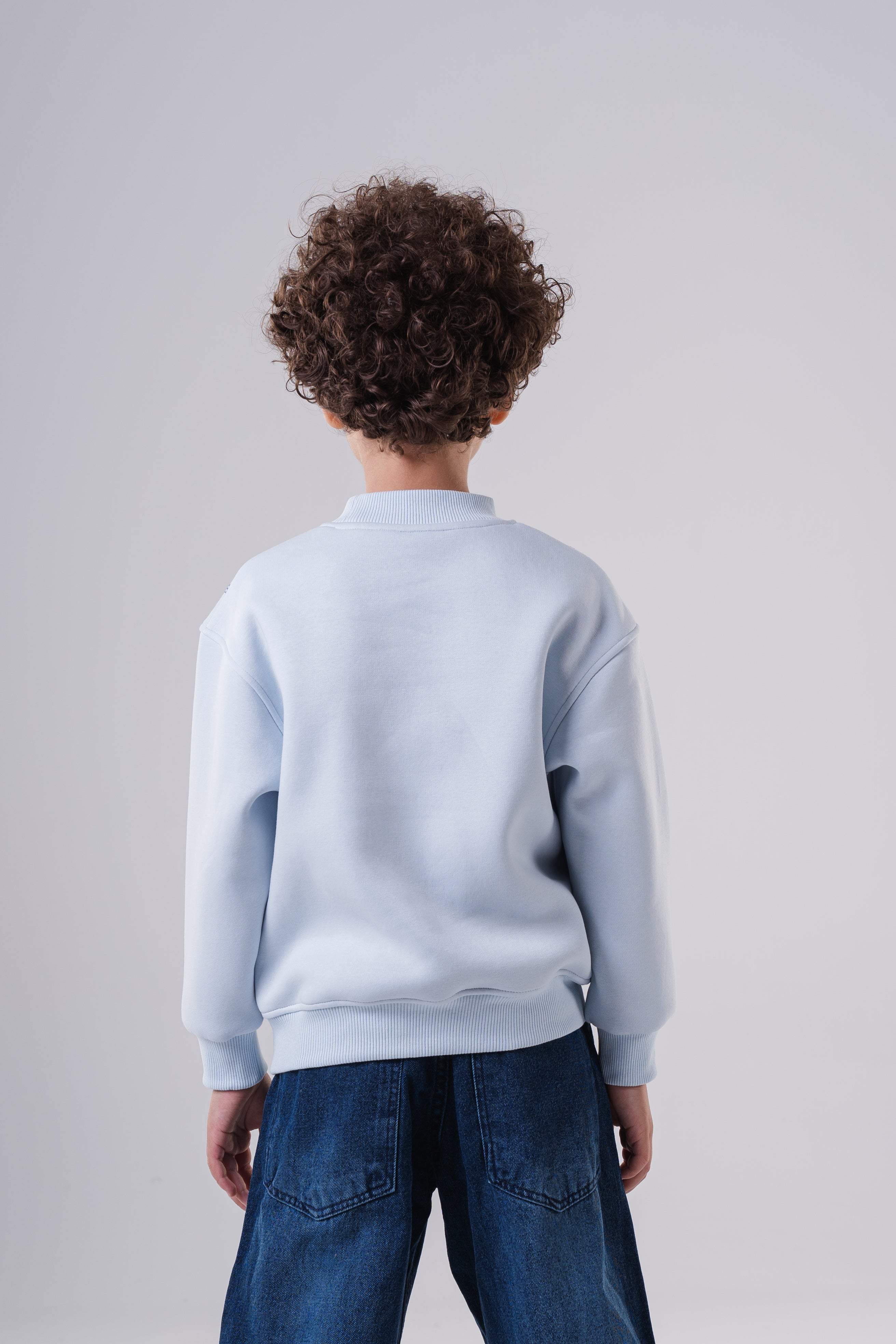 Boys’ Sweatshirt with Contrast Panel Stitching