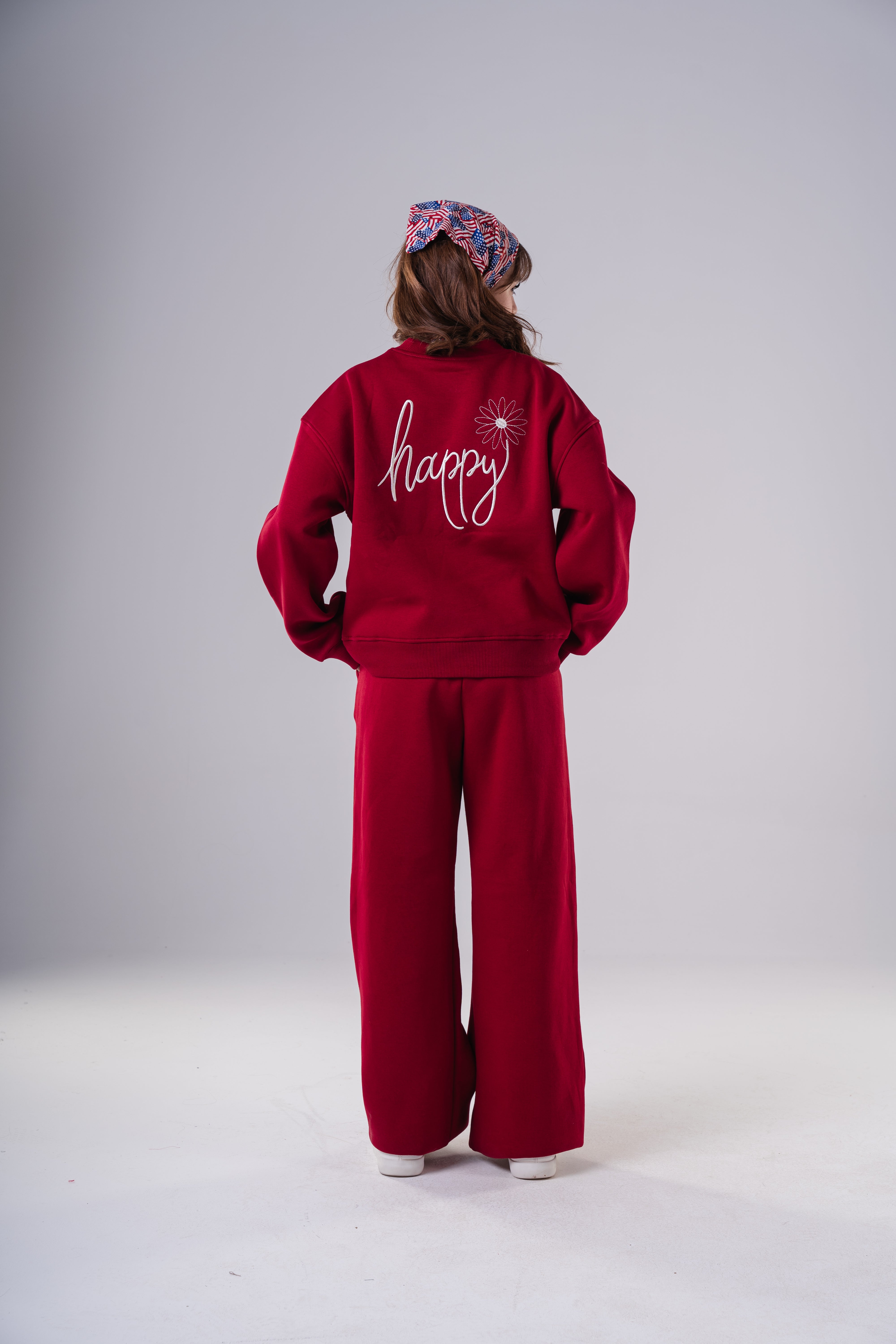 Girls Plush Fleece Wide-Leg Pajama Set