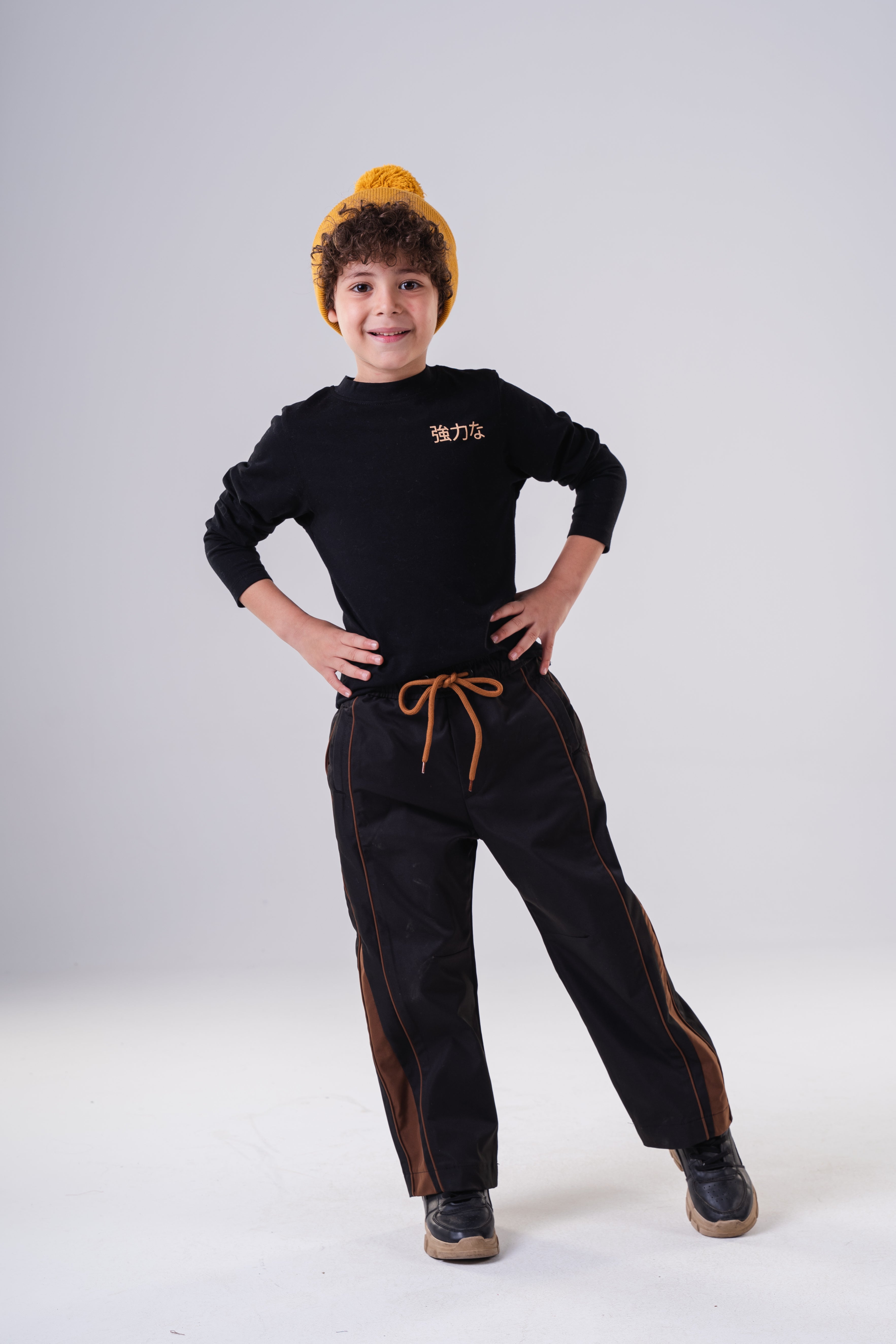 Boys Wide-Leg Streetwear Pants with Drawcord