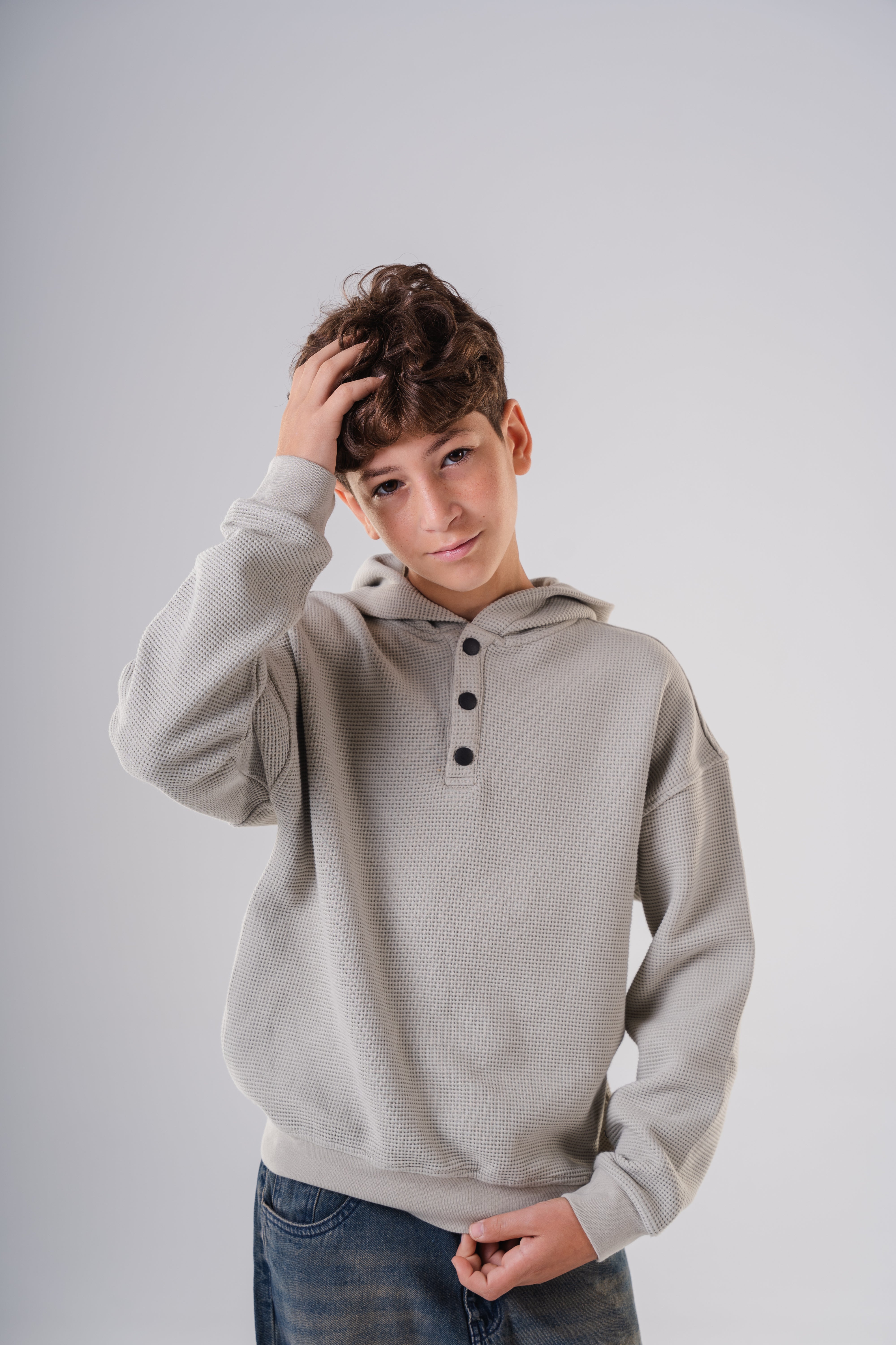 Textured Oversized Hoodie