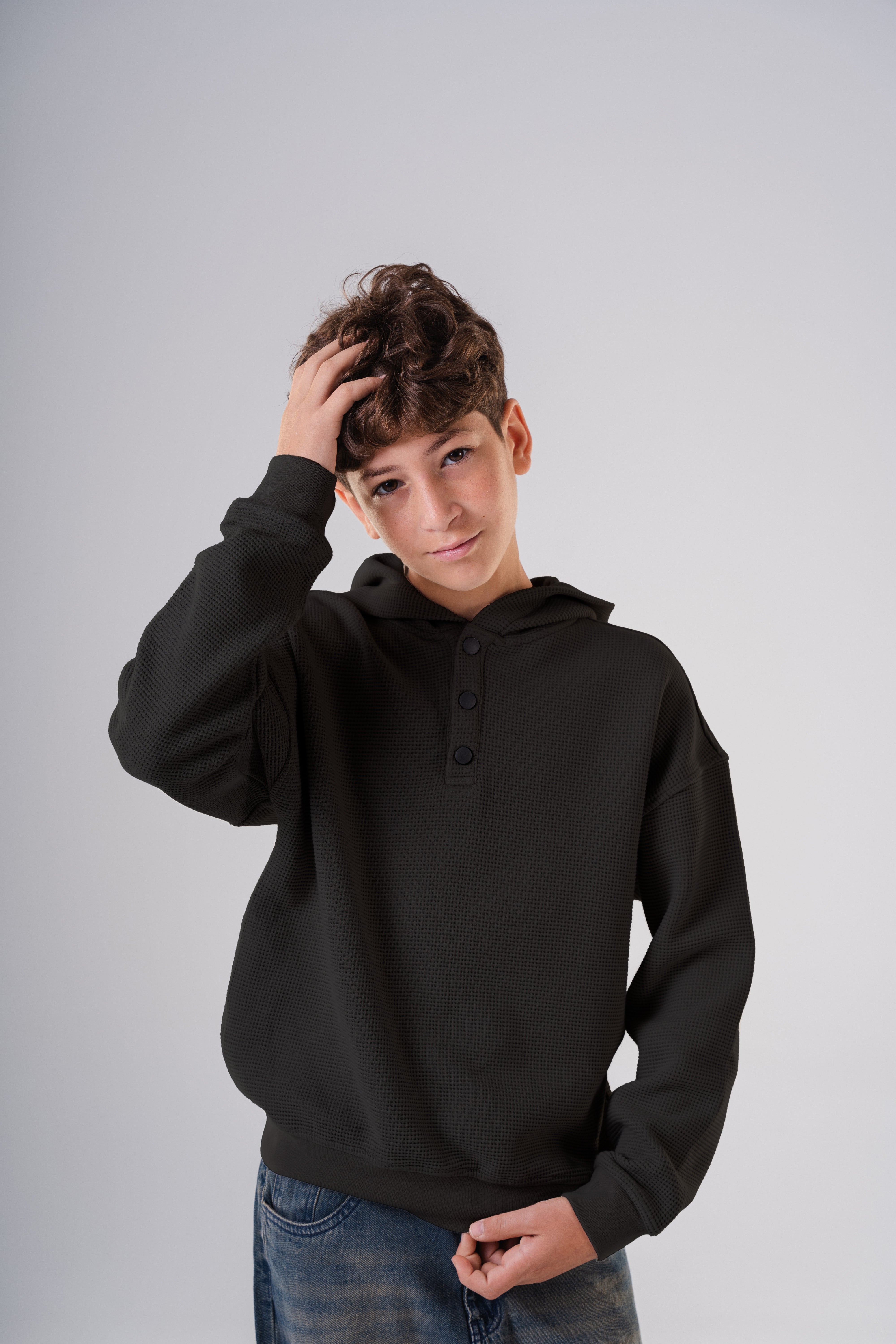 Textured Oversized Hoodie