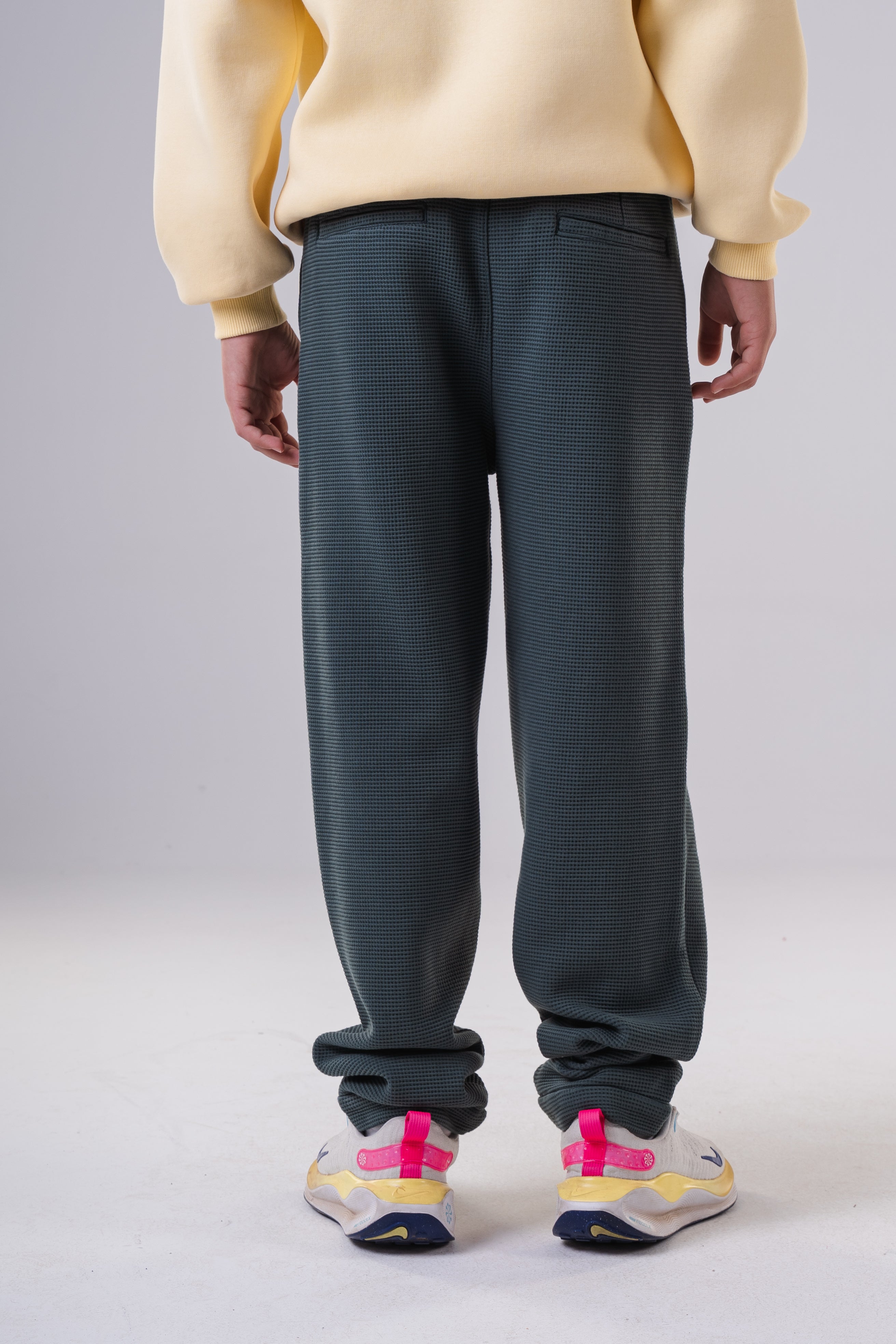 Boy's Relaxed Fit Micro-Patterned Casual Trousers