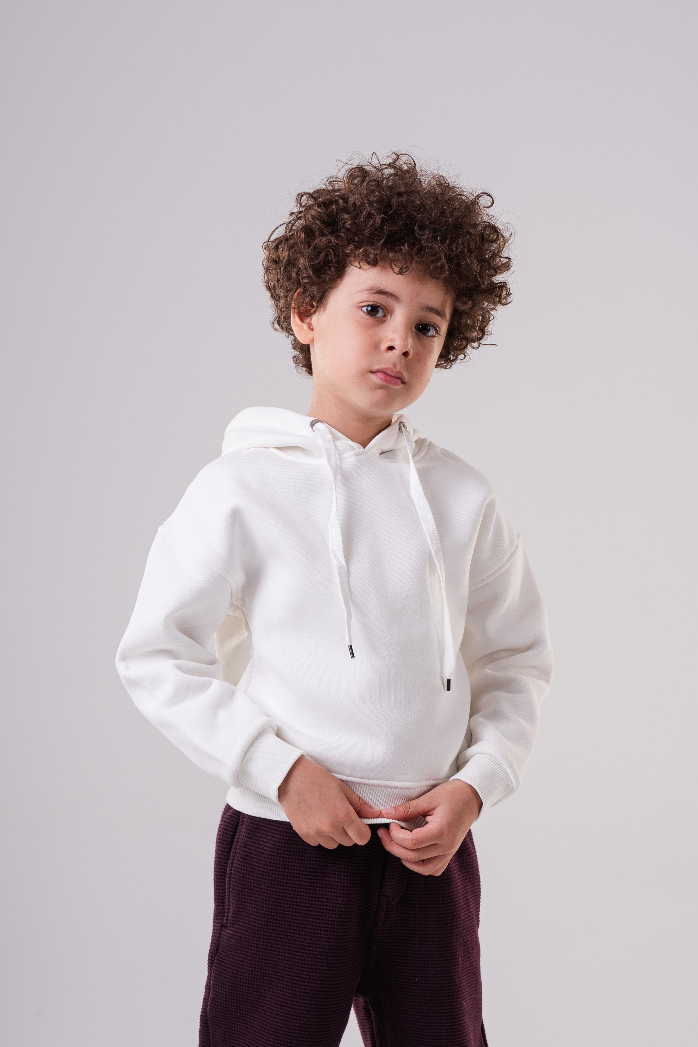 Boys Essential Hoodie with Embossed Lion Back