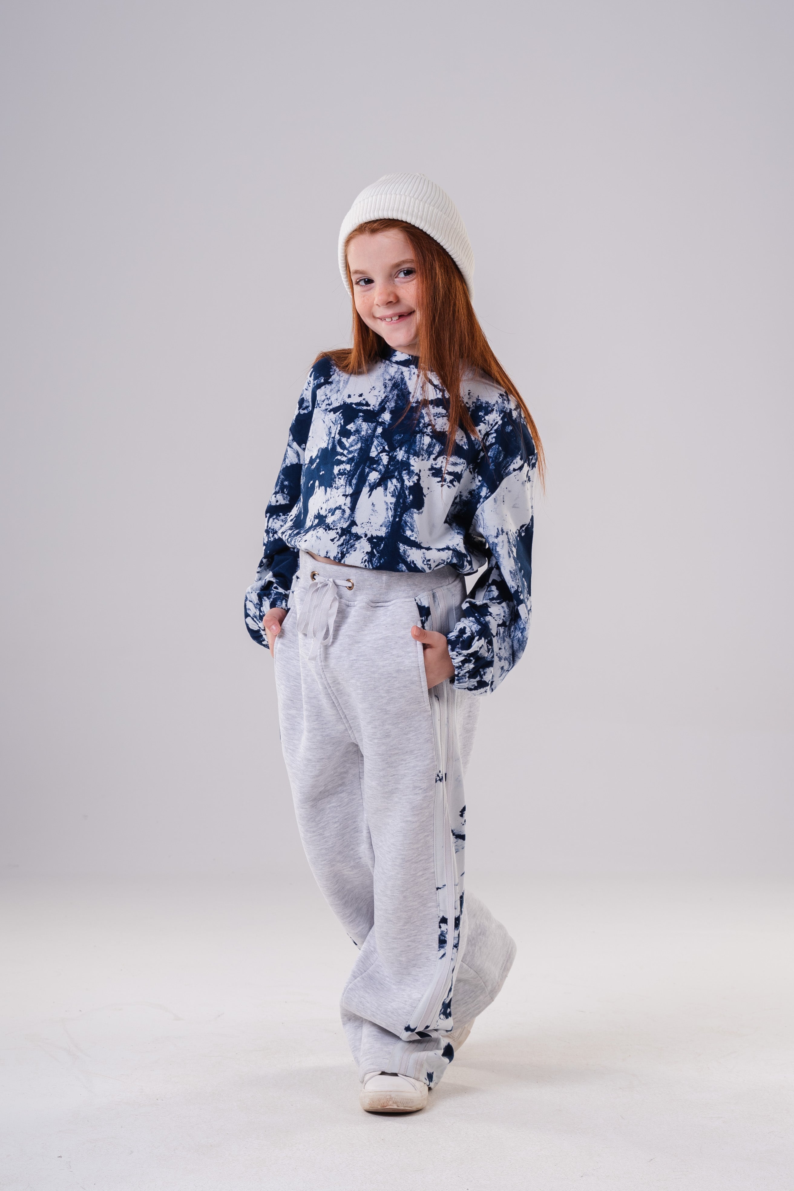 Girls Tie-Dye Cropped Sweatshirt