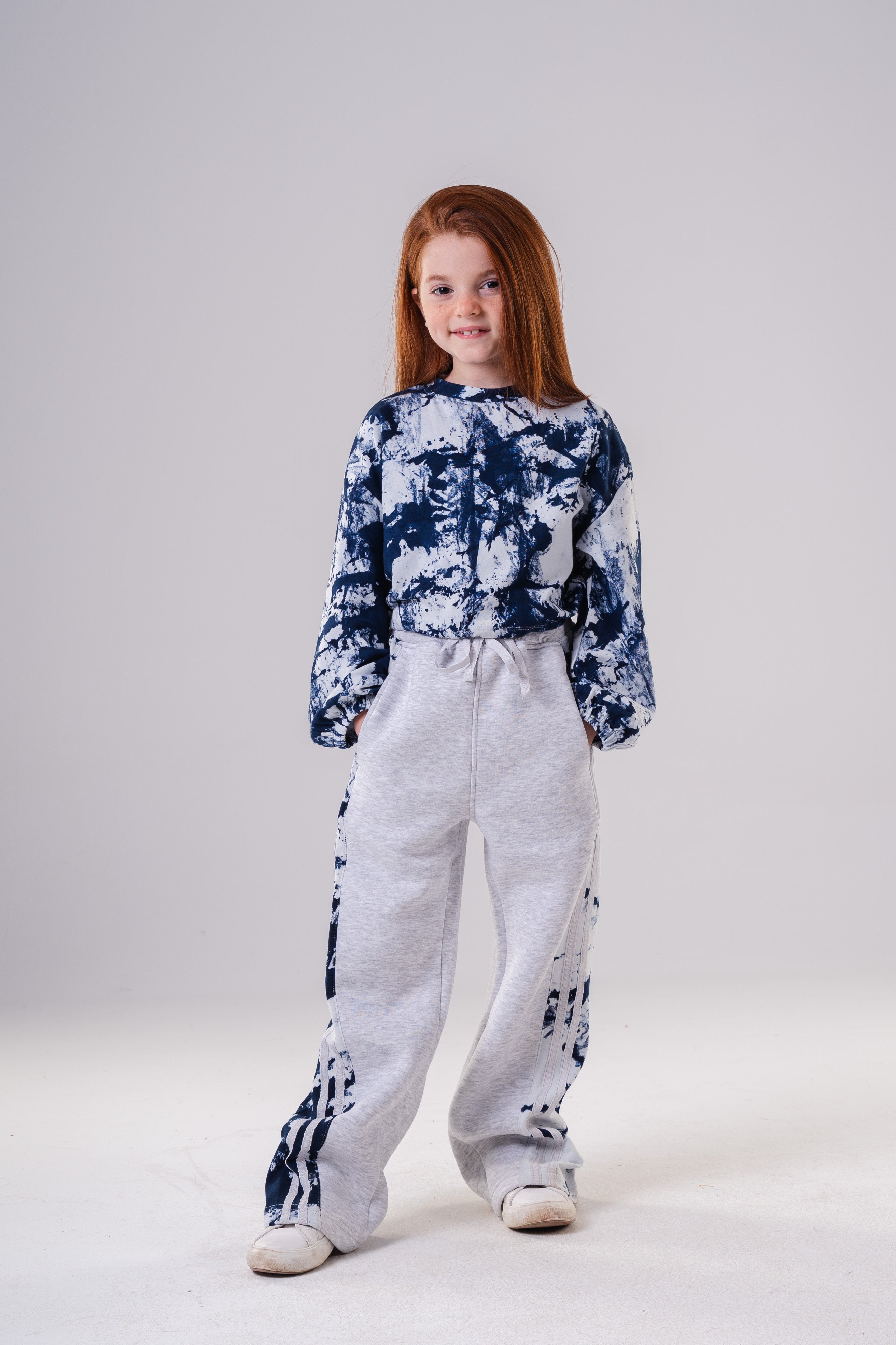 Girls Tie-Dye Cropped Sweatshirt