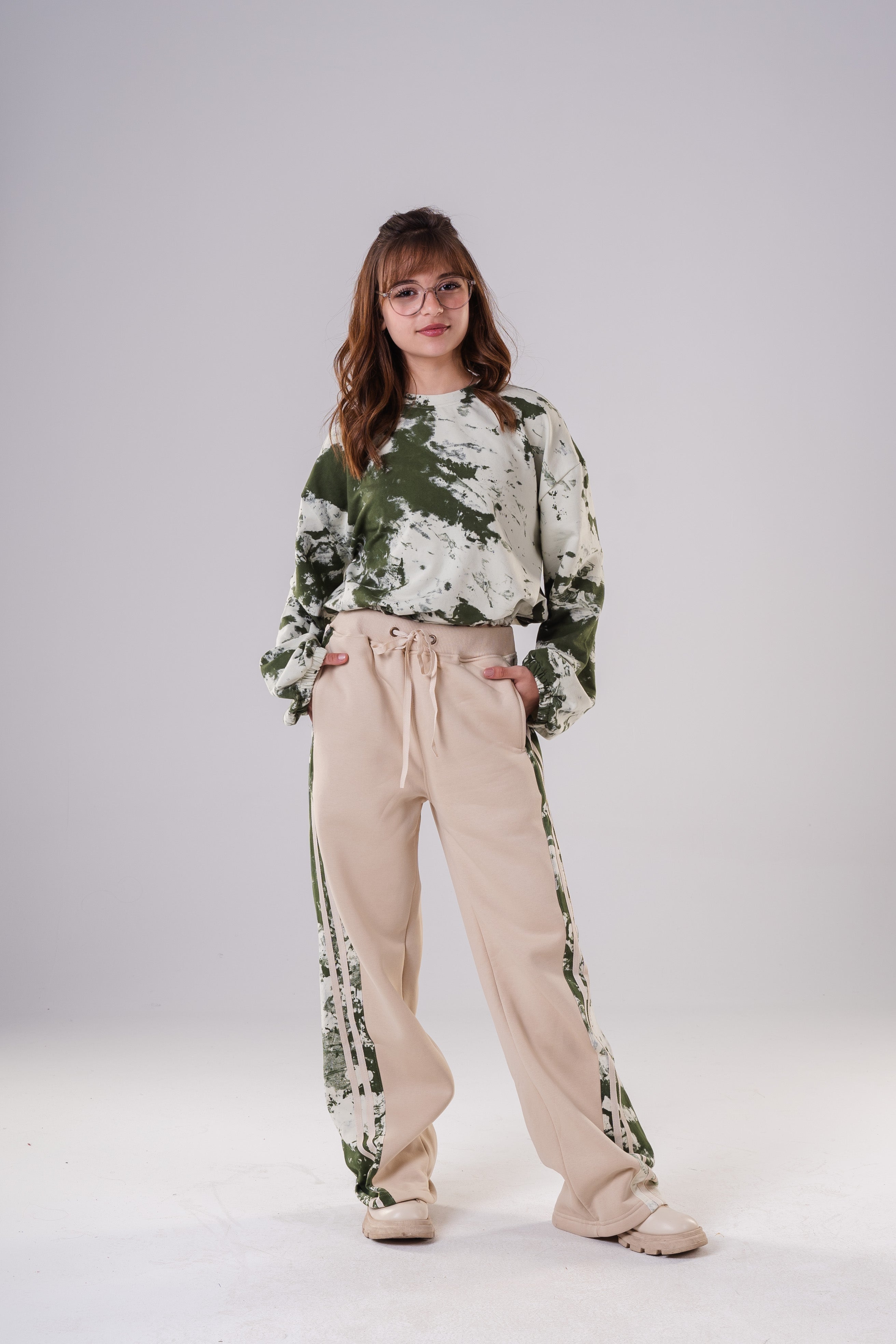 Girls Tie-Dye Cropped Sweatshirt