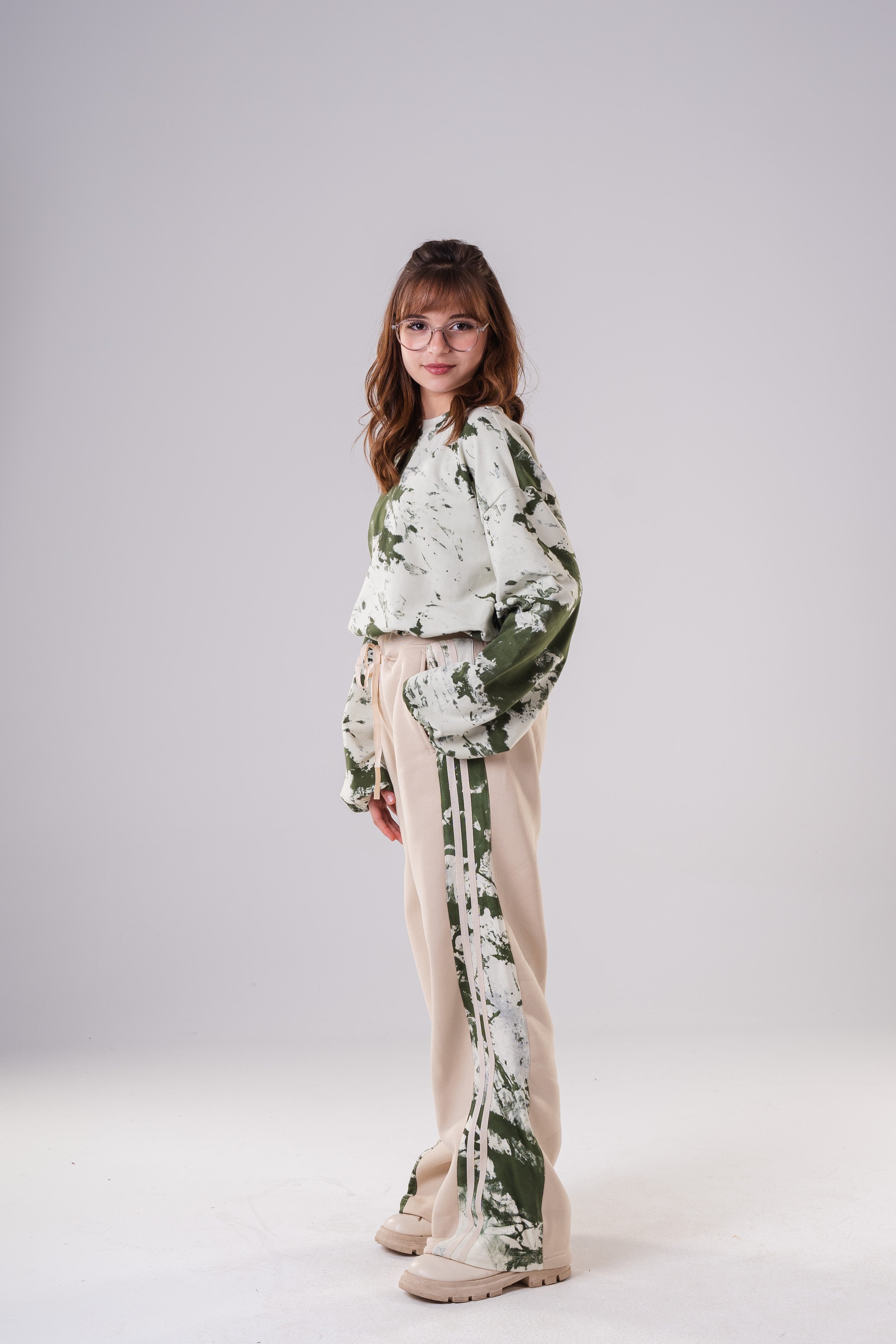 Girls Tie-Dye Cropped Sweatshirt