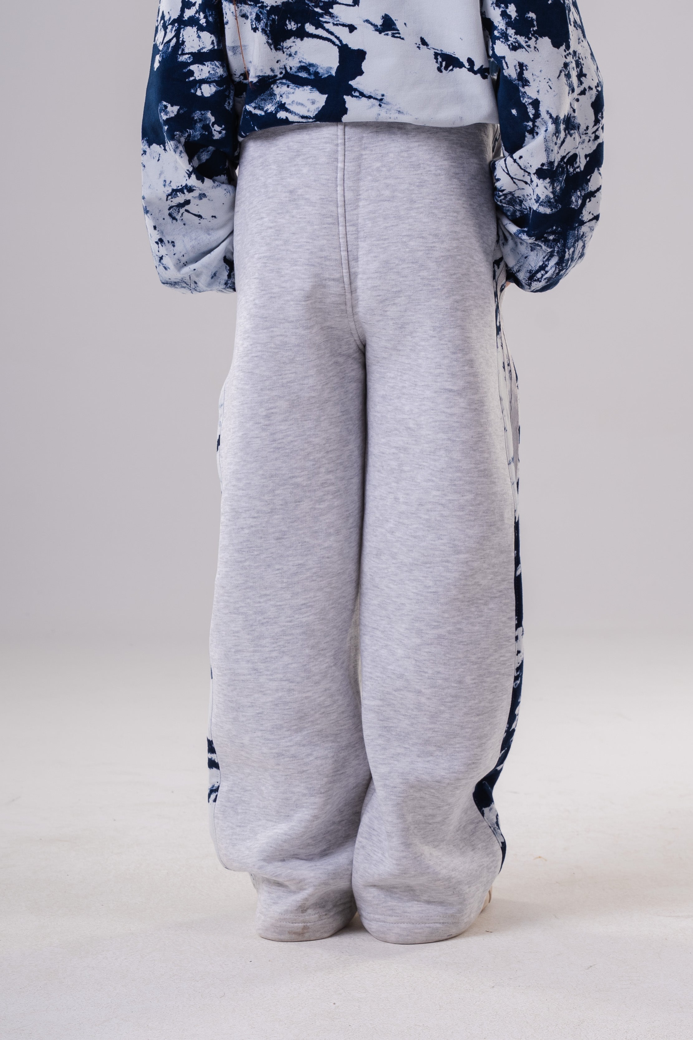 Girls Cozy Sweatpants with Tie-Dye Side Stripe