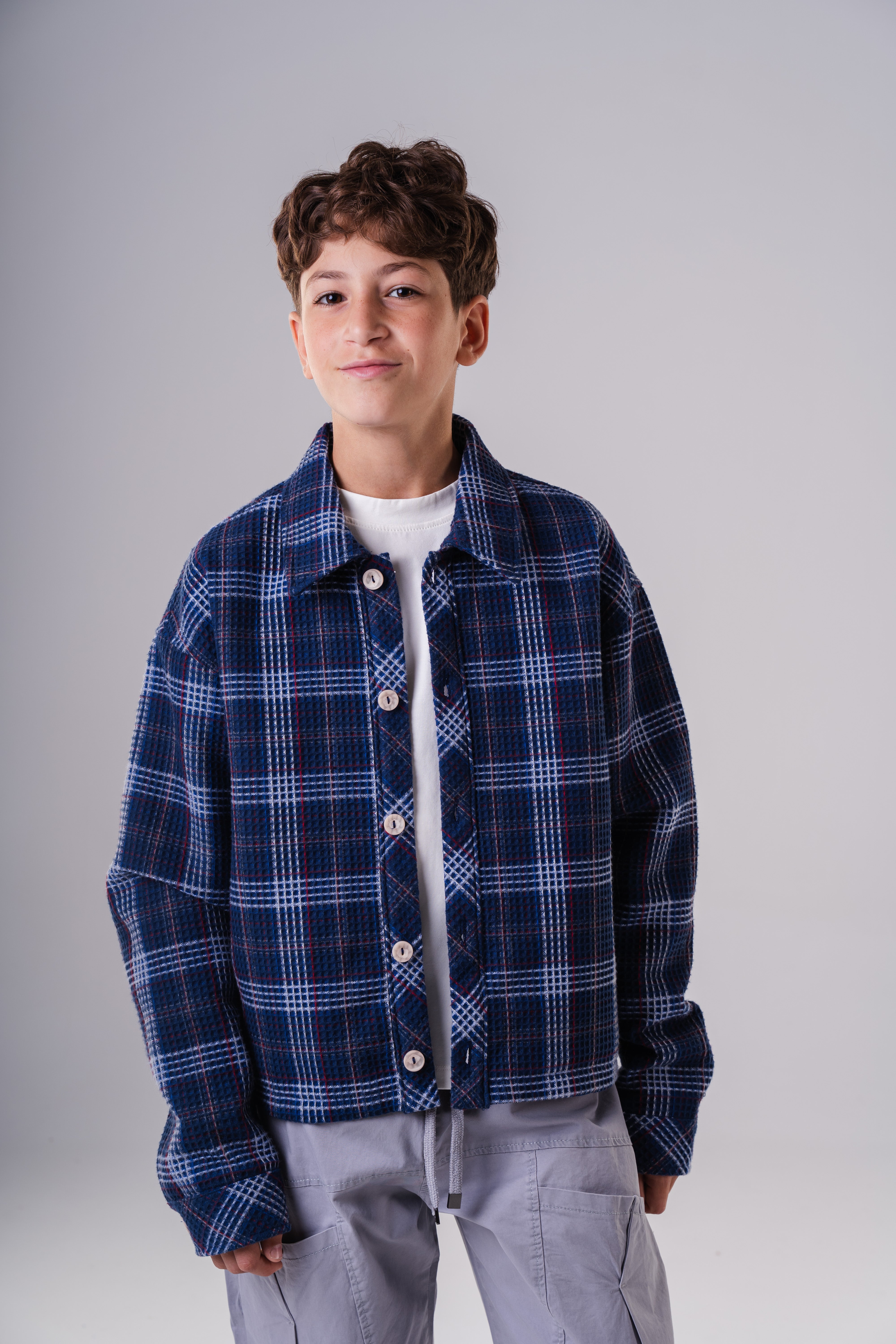 Boys' Plaid Flannel Overshirt