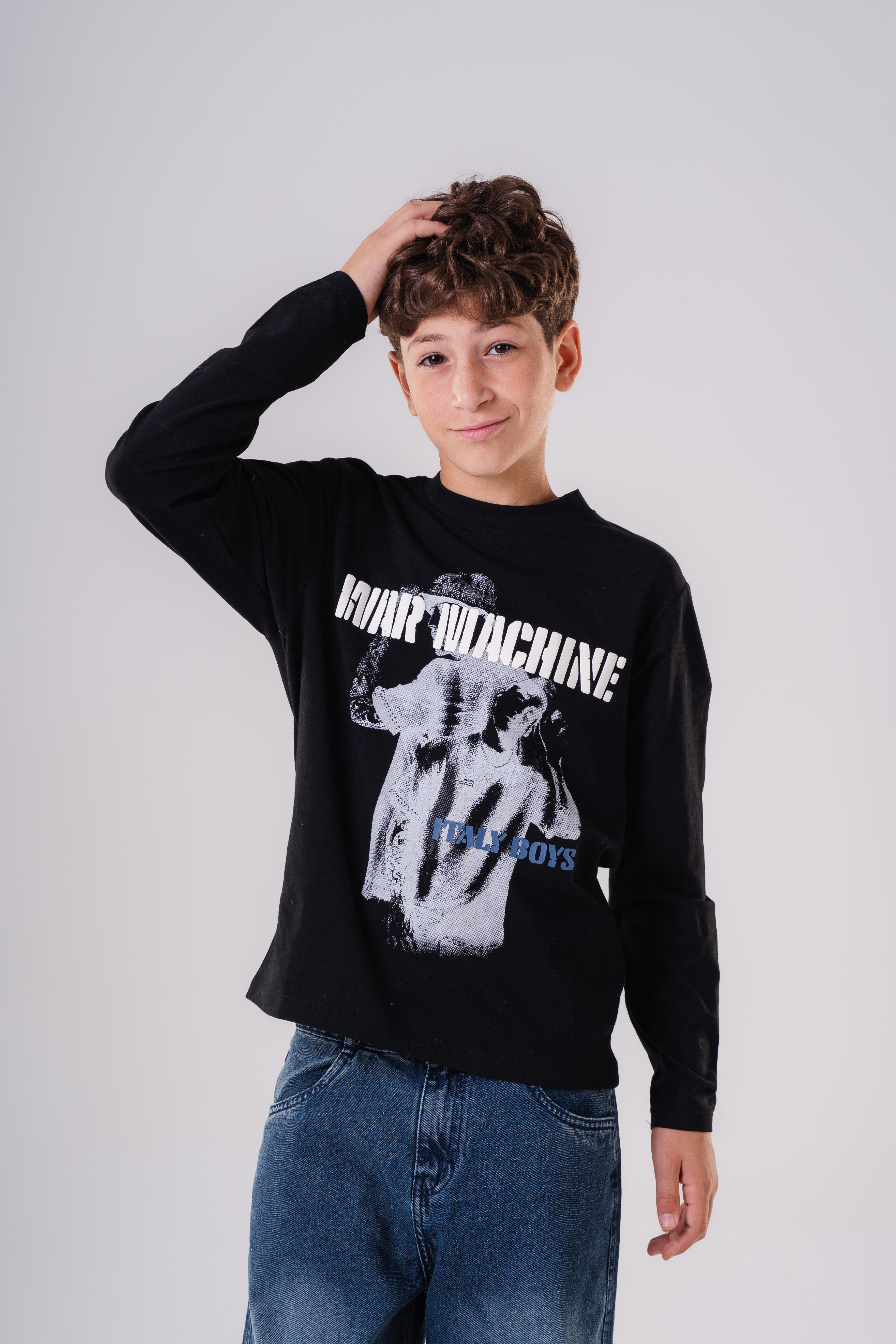 Boy's Long Sleeve Graphic Cotton Sweatshirt
