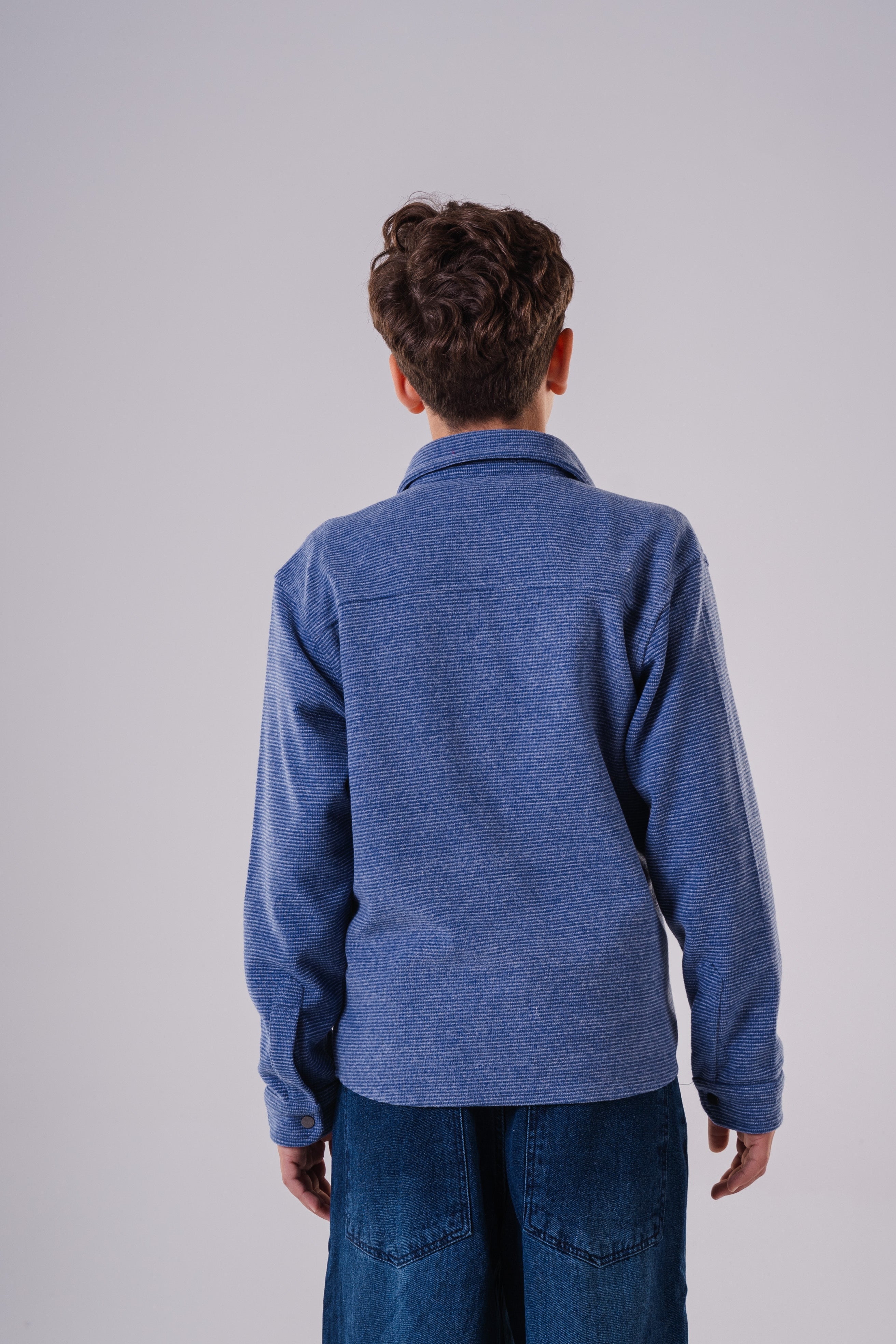 Comfort-Fit Waffle Knit Button-Up Shirt