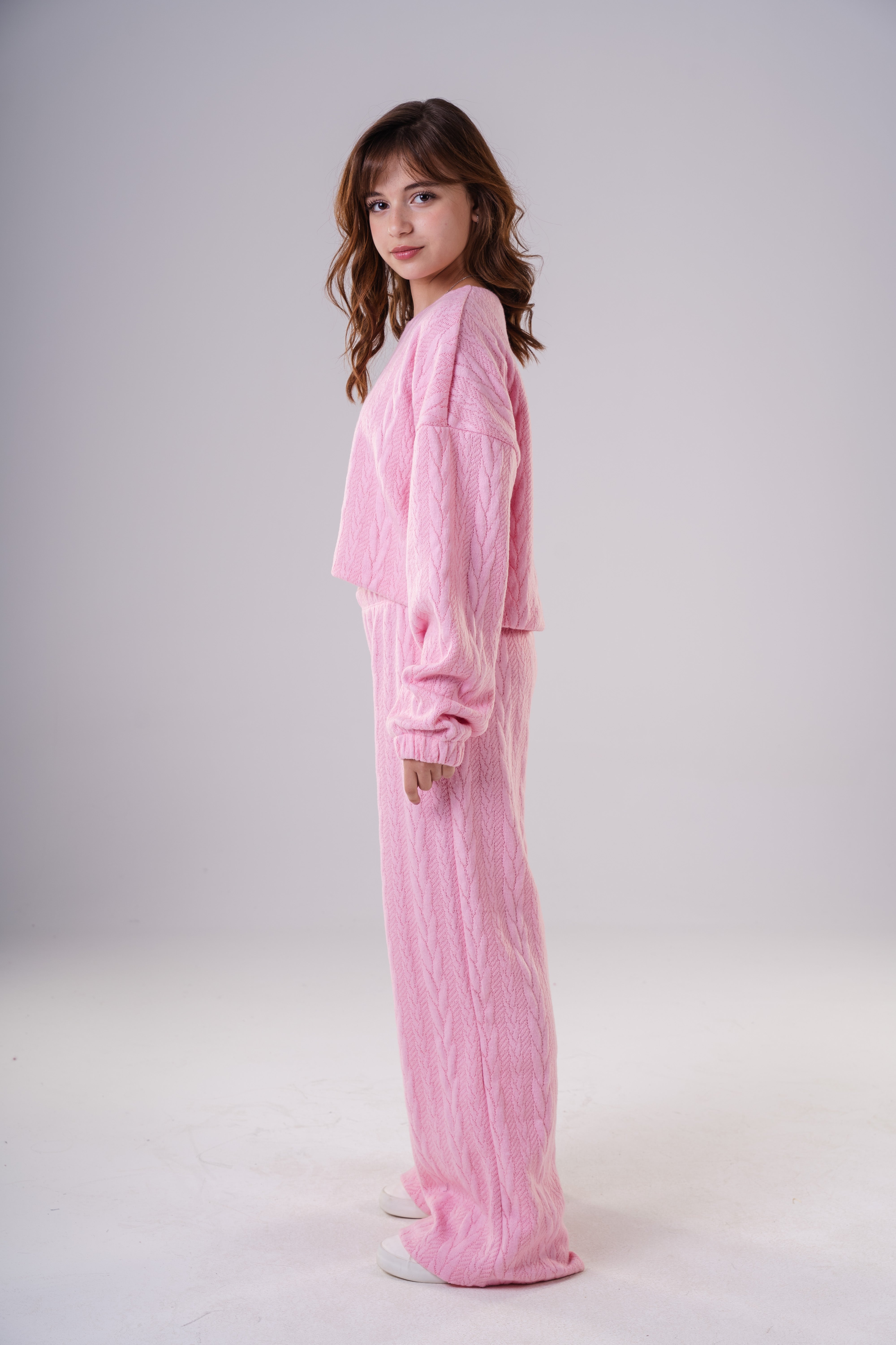 Girls Cozy Knitted Loungewear Set