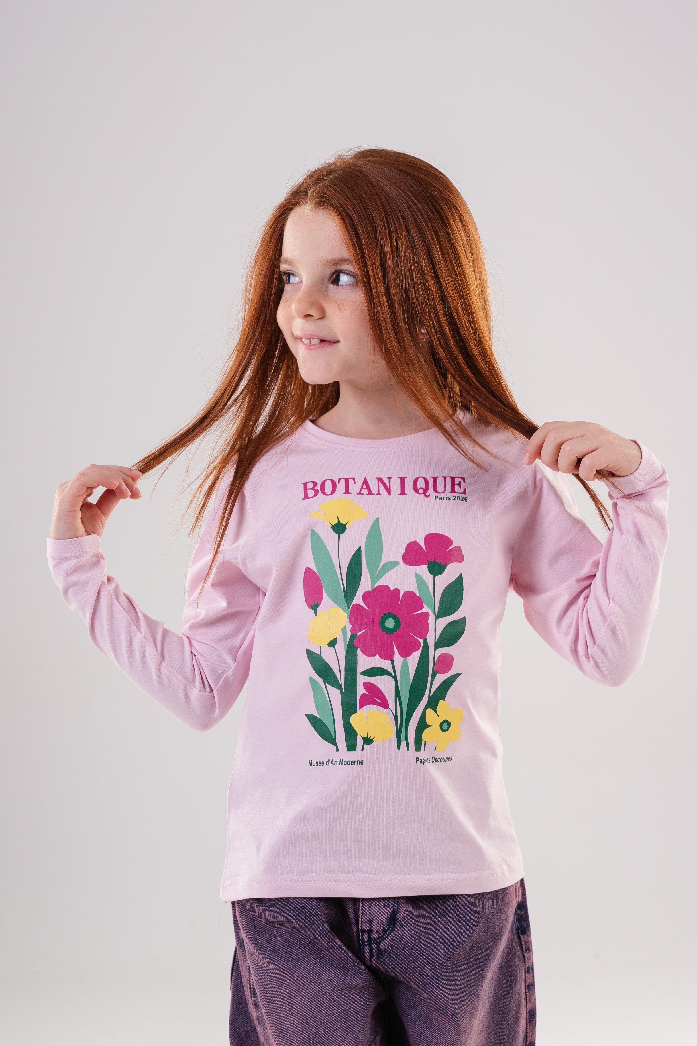 Girls Comfy Cotton Long-Sleeve Top