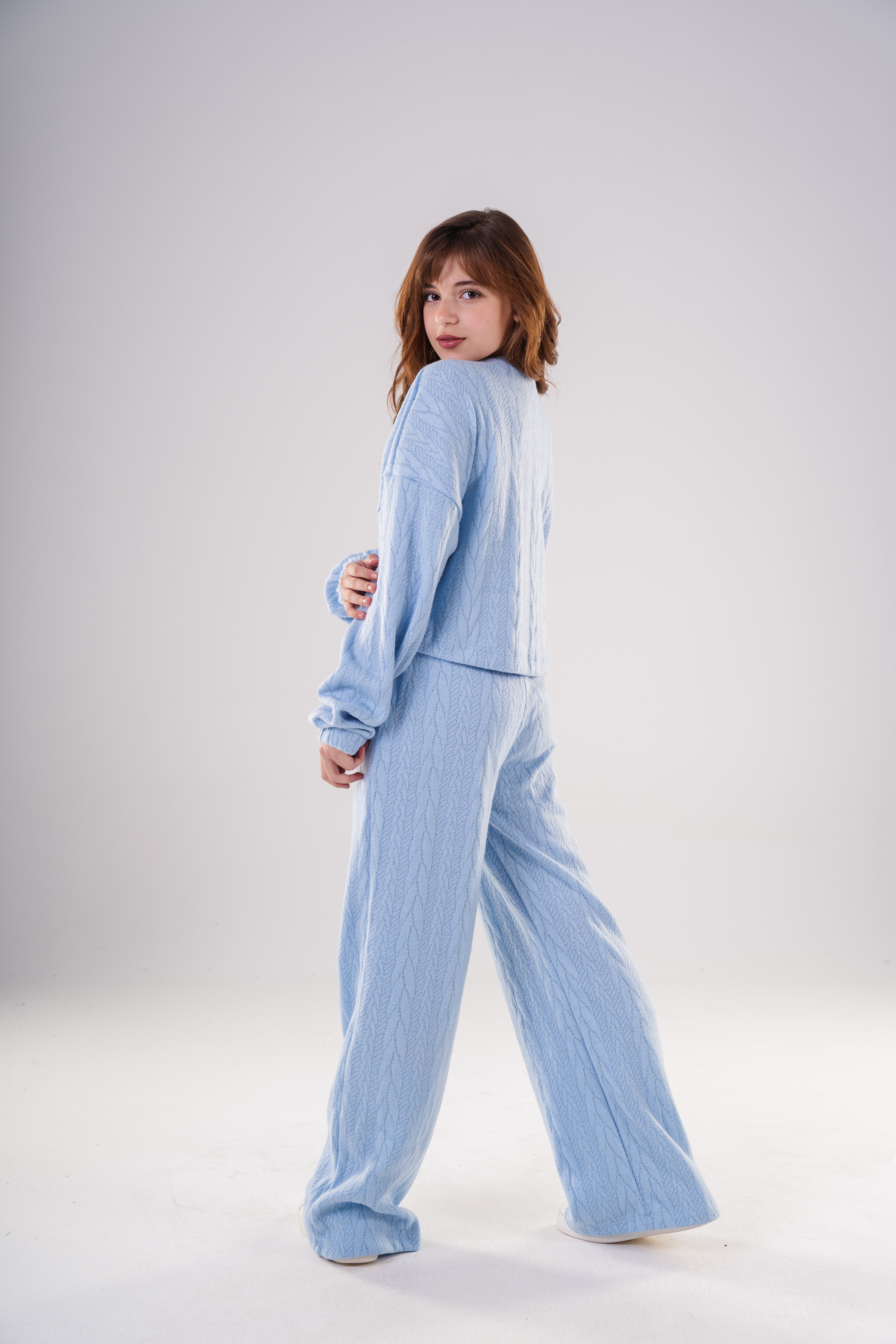 Girls Cozy Knitted Loungewear Set