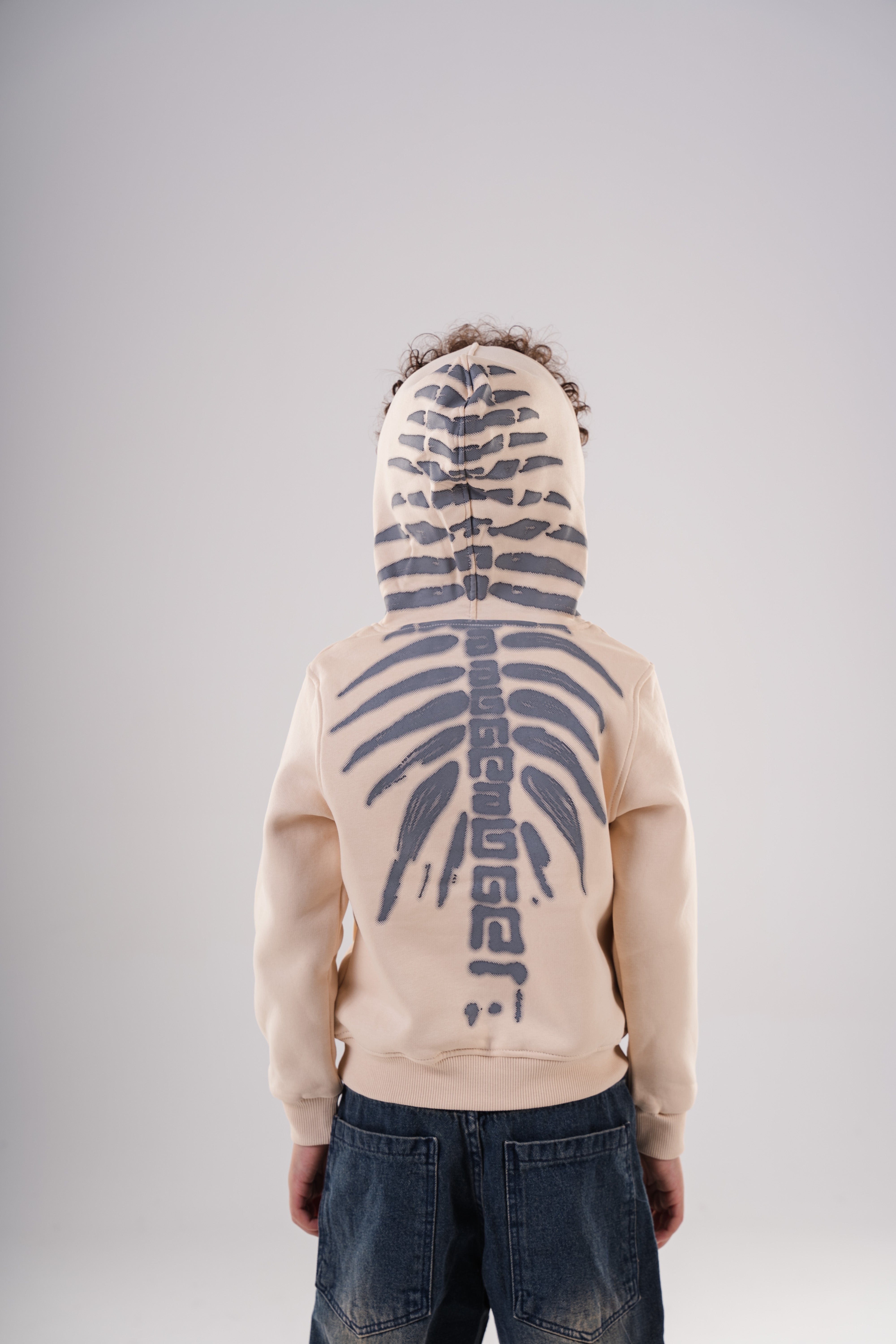 Skeleton Spine Graphic Hoodie For Boys