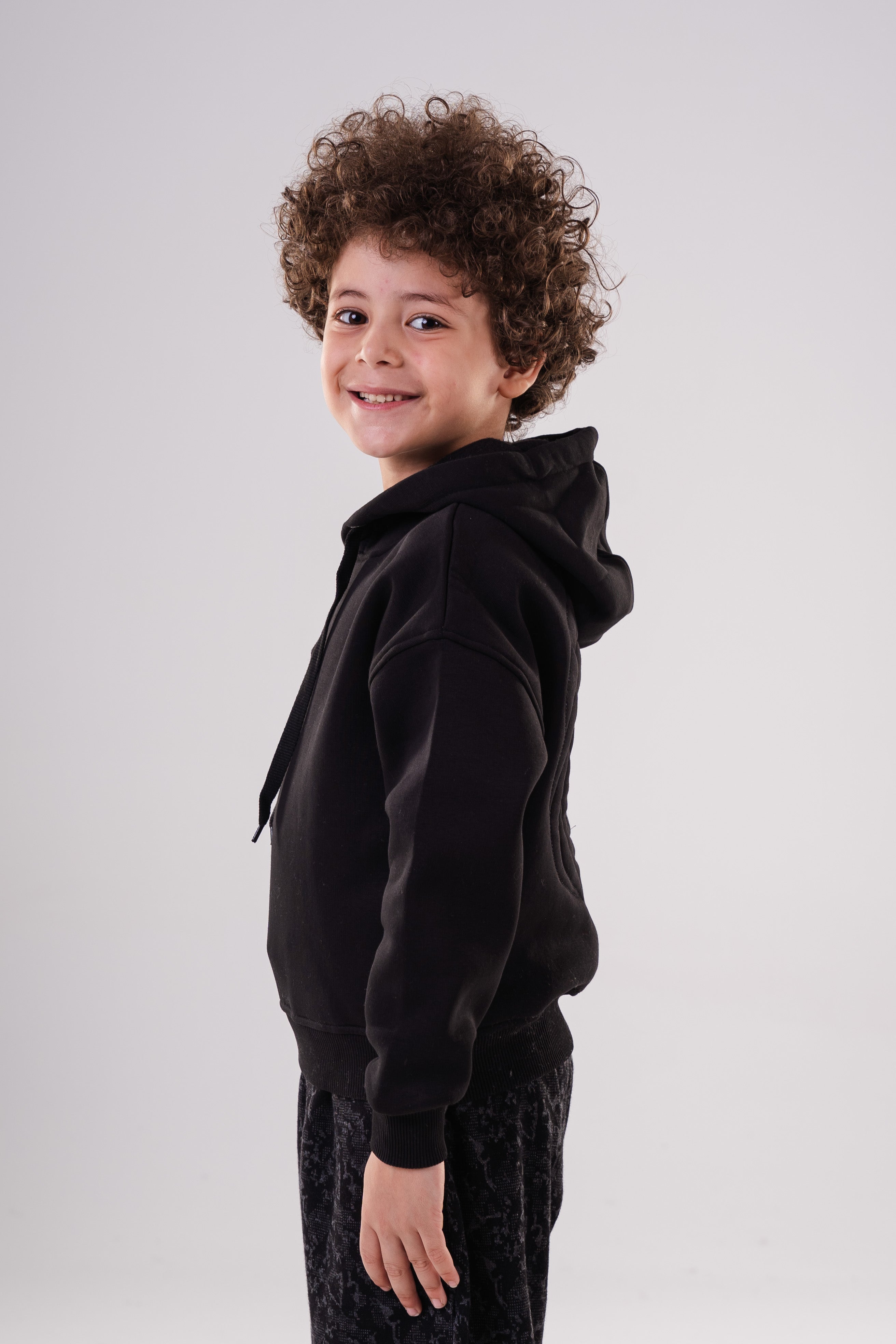 Boys Essential Hoodie with Embossed Lion Back
