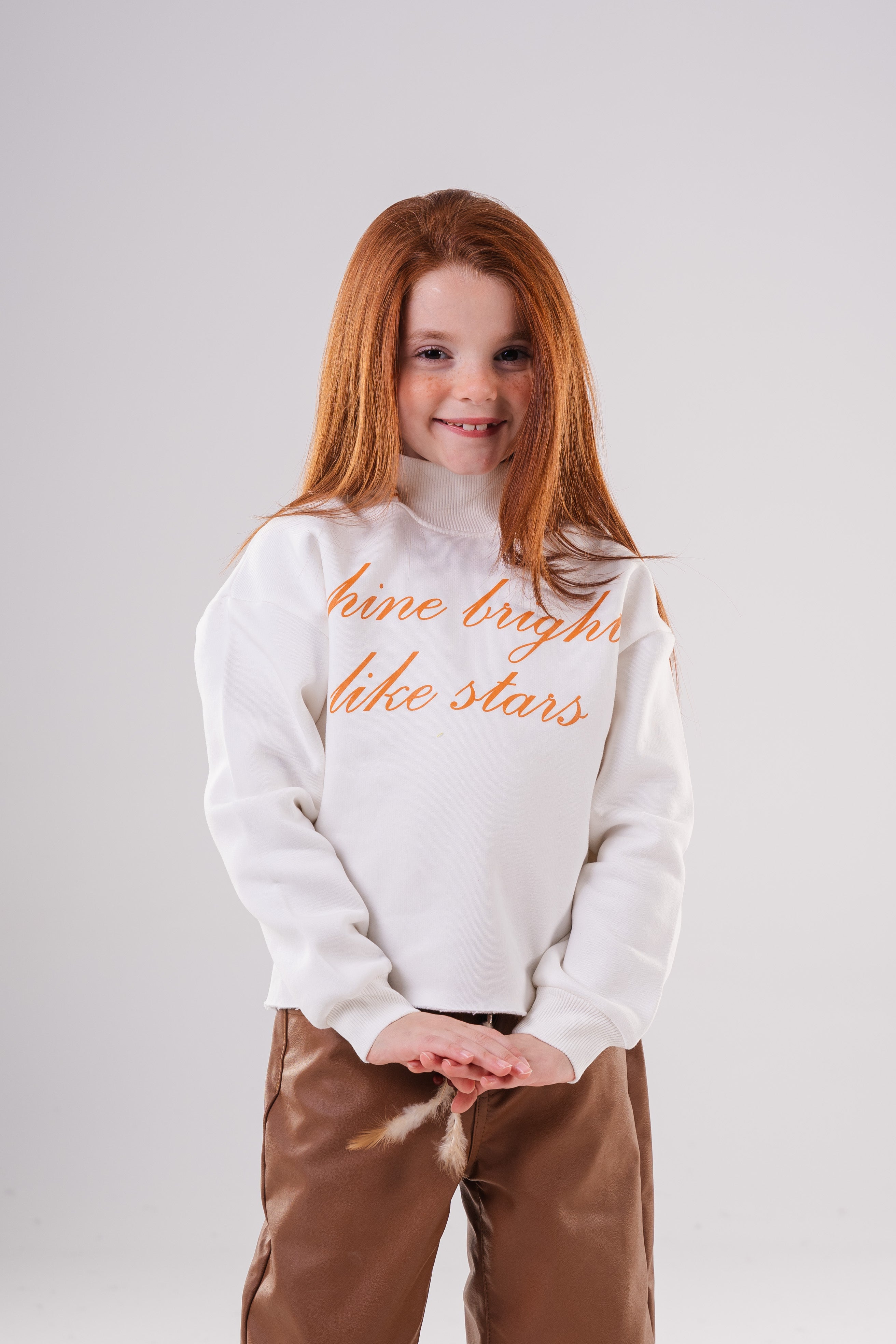 Girls Unique Hoodie with Contrast Hood Trim