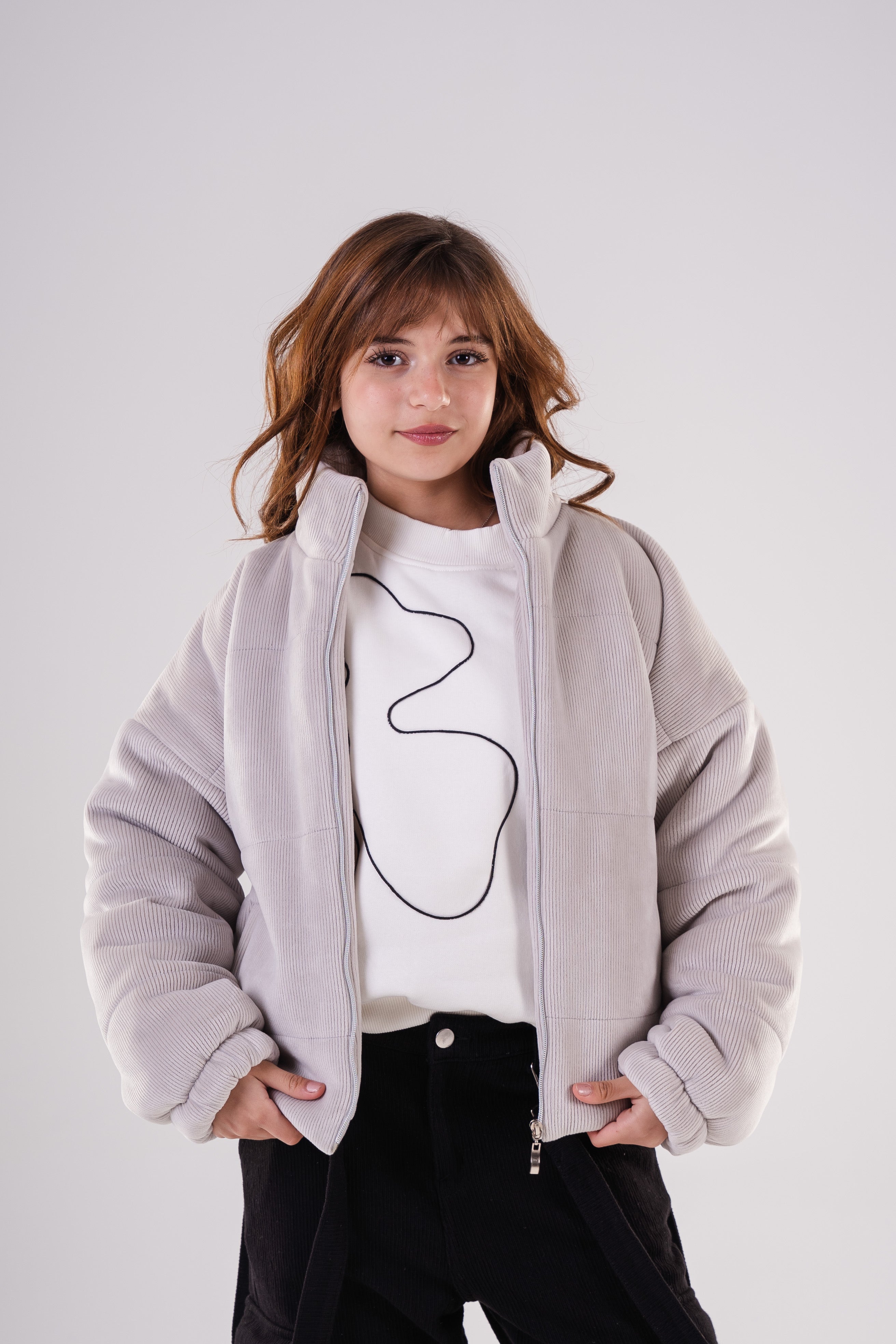 Girls' Corduroy Bomber Jacket