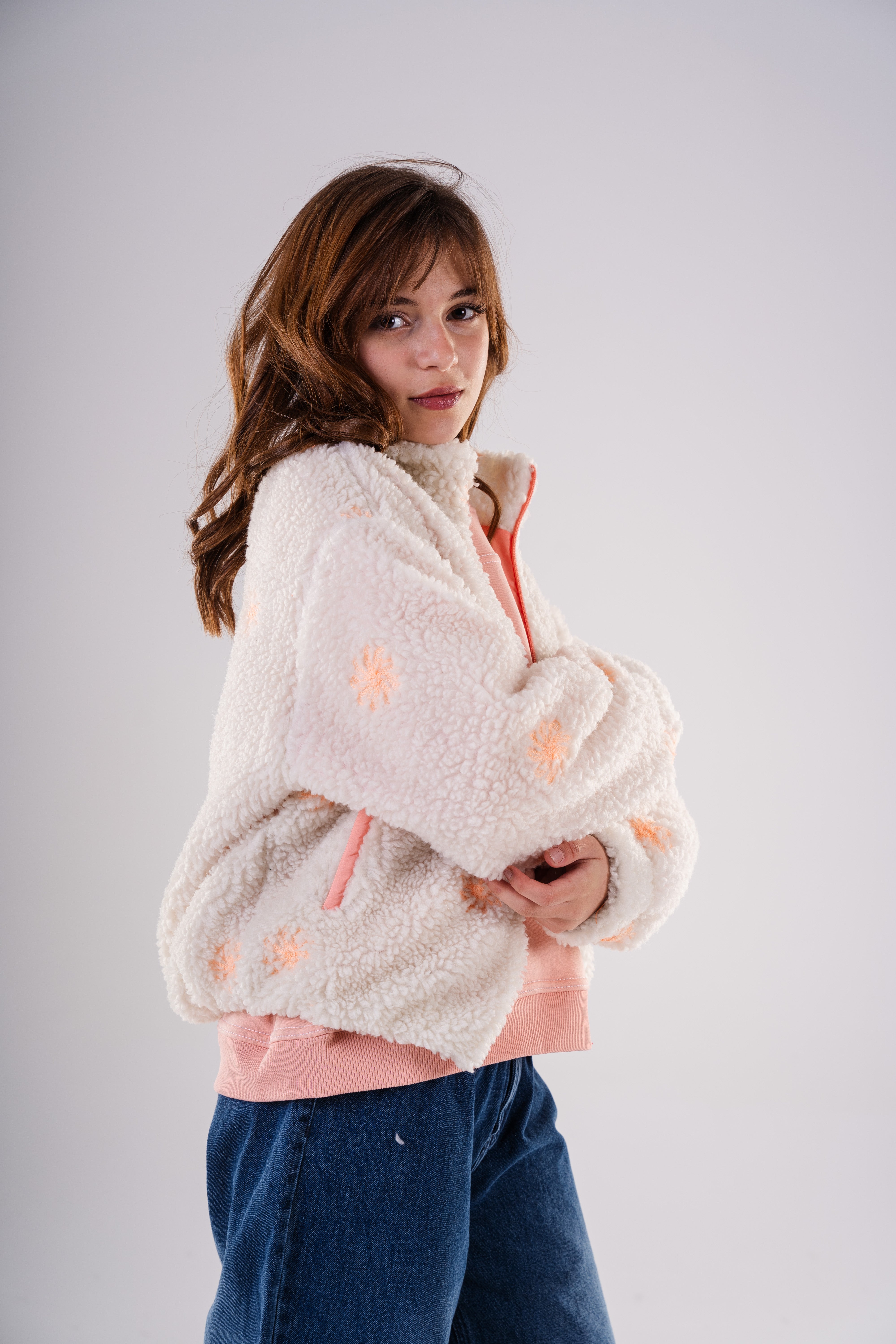 Girls Snowflake Snuggler Fur Jacket