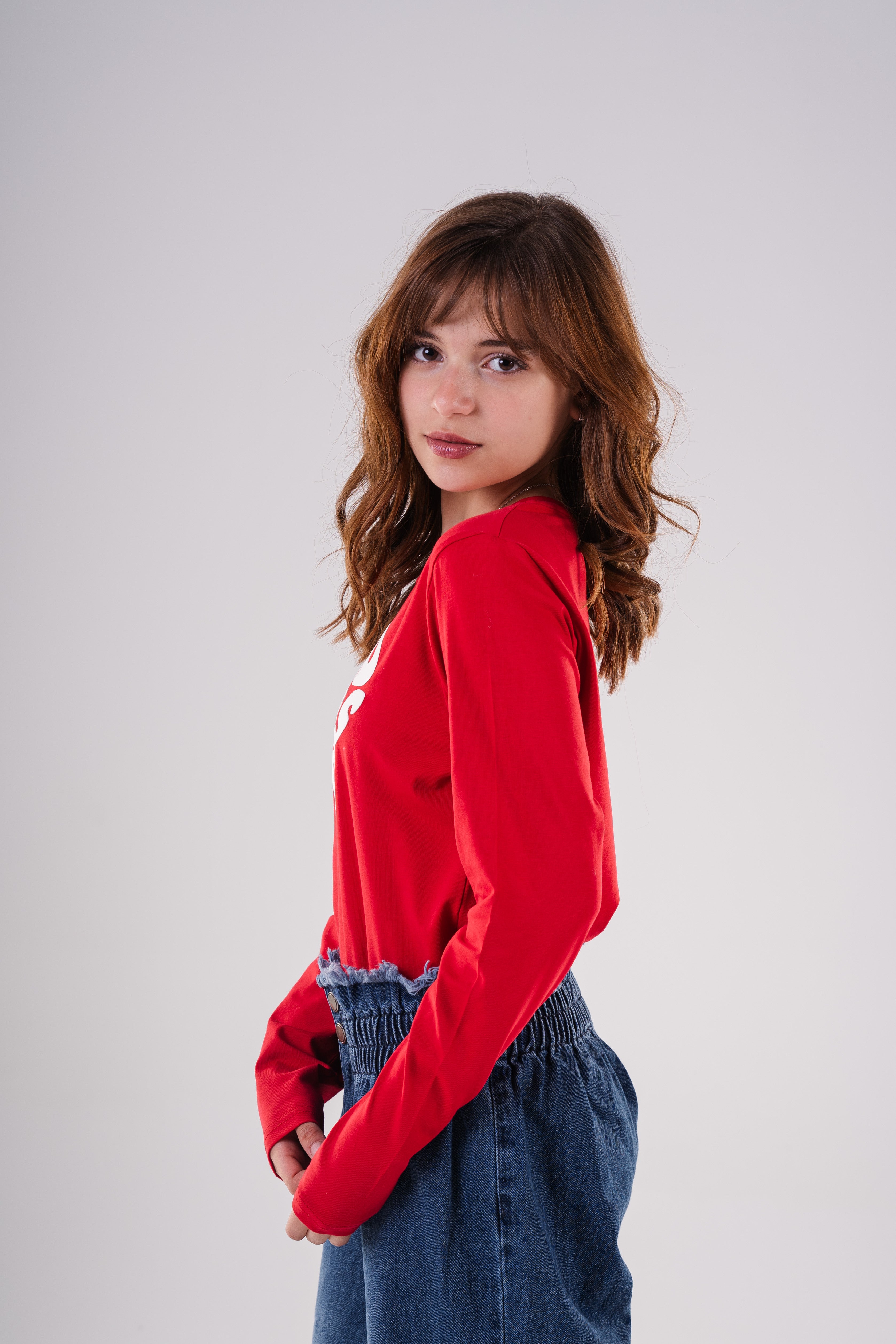 Girls Graphic Crewneck Cotton Sweatshirt