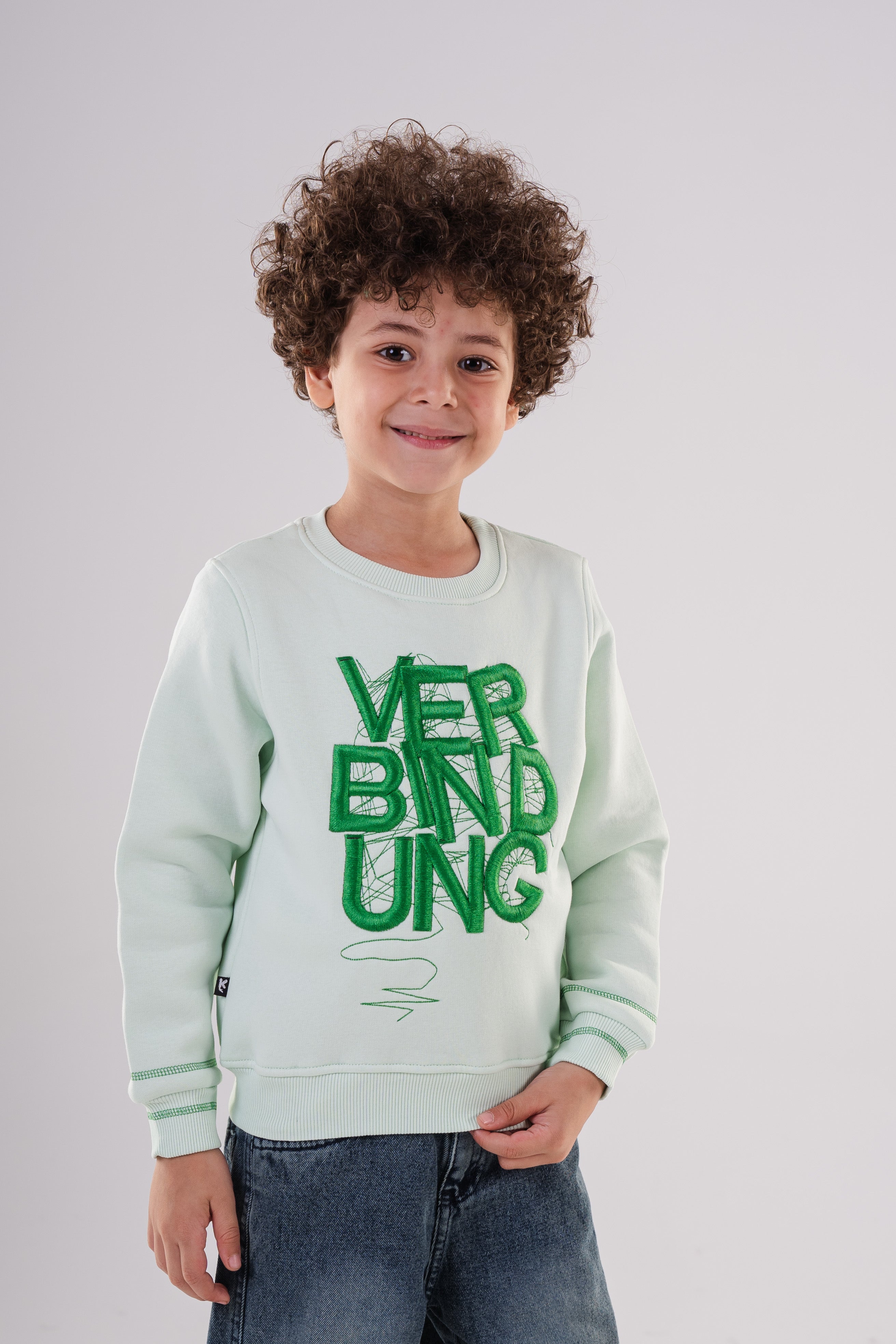 Boy's Crewneck Sweatshirt with  Embroidery
