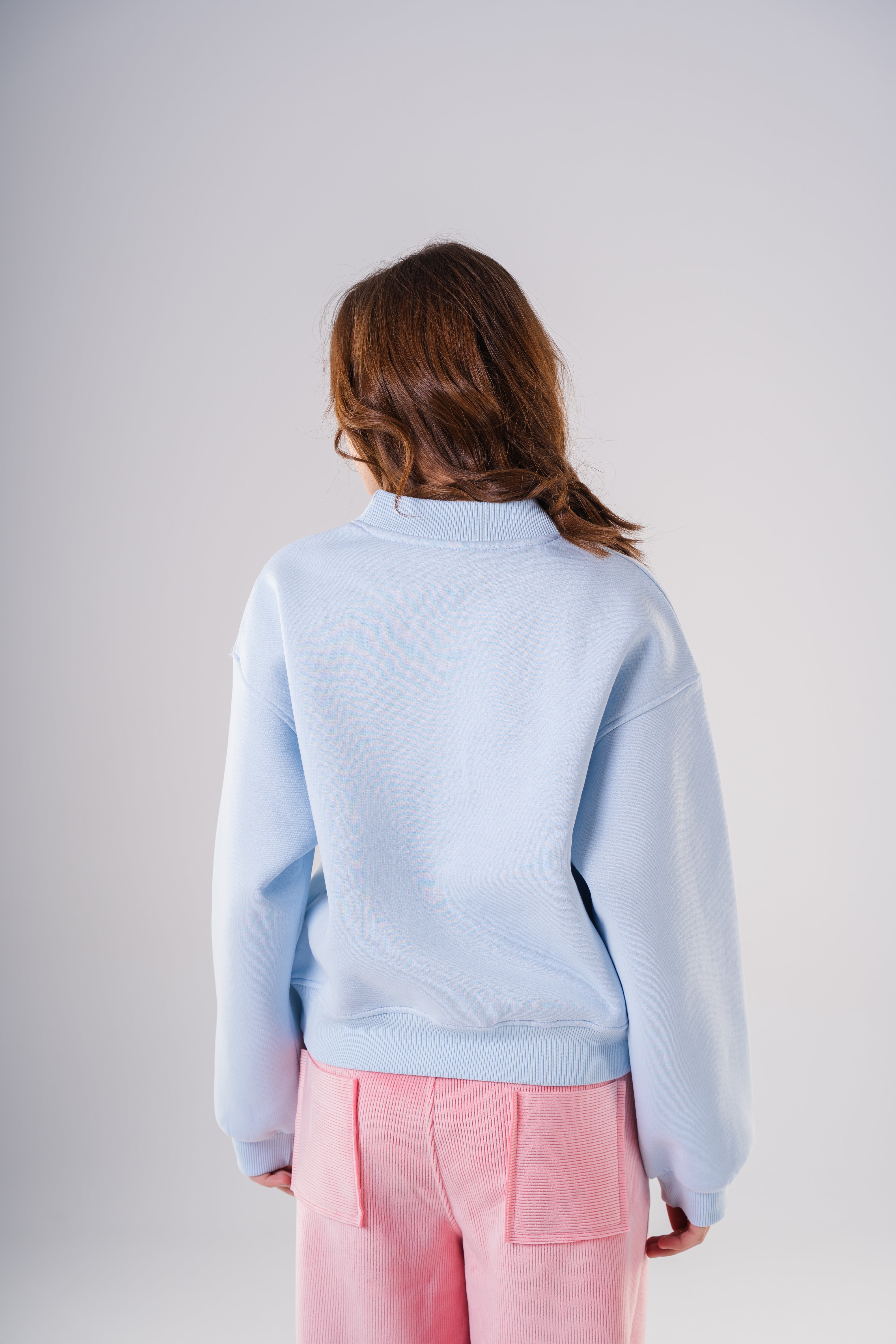 Girls Oversized Sweatshirt with Appliqué Star