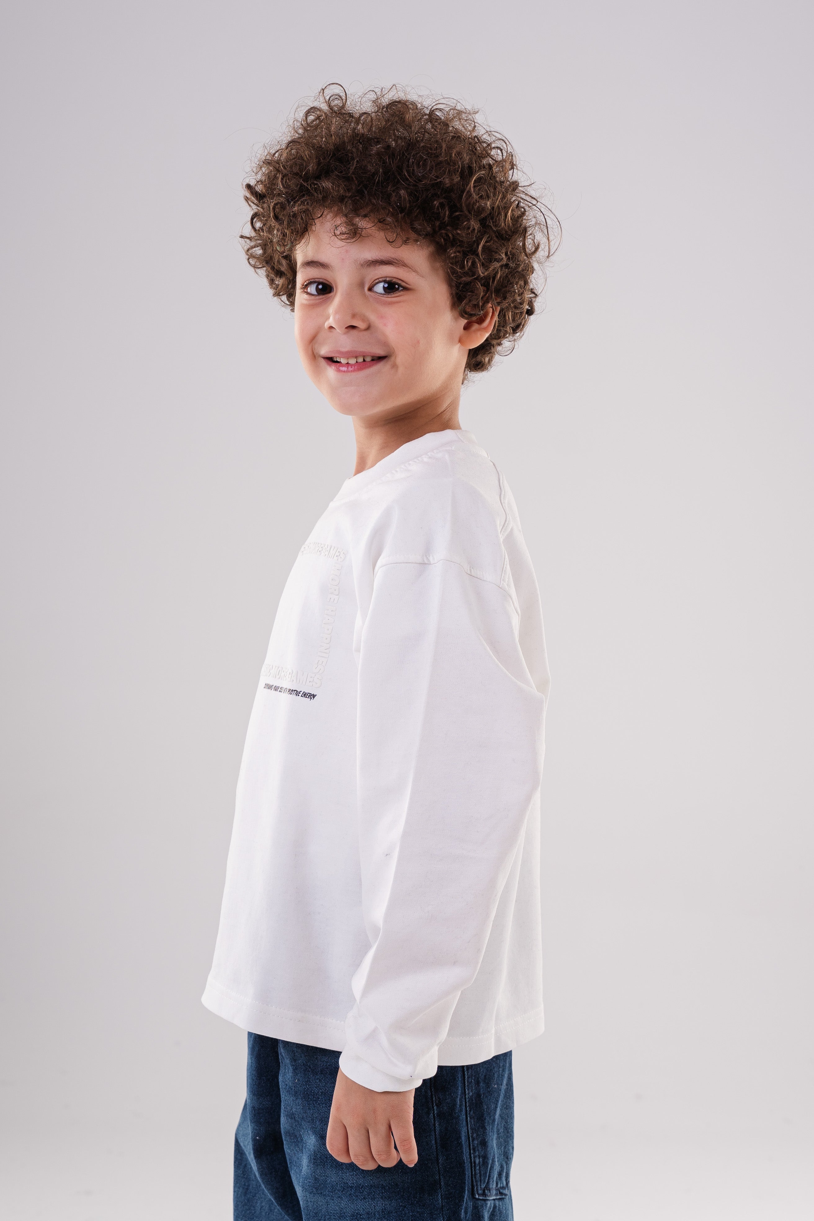 Boy's Relaxed Fit Crewneck Sweatshirt with Print