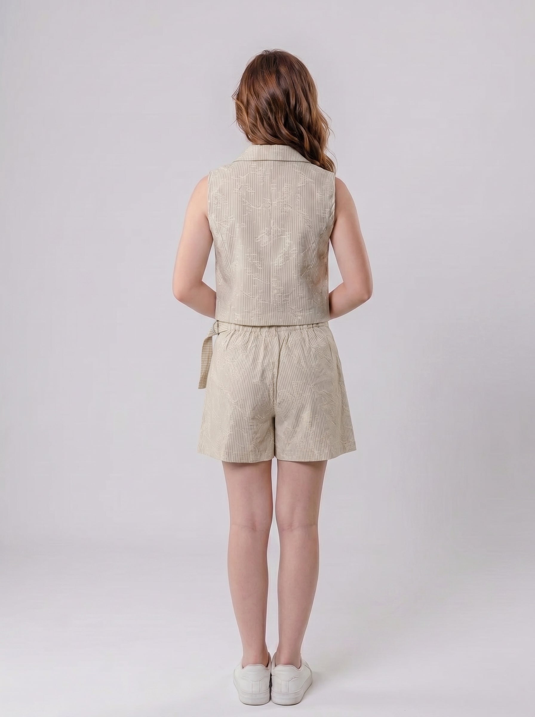 Girls’ Two-Piece Pinstripe Vest & Skirt Set