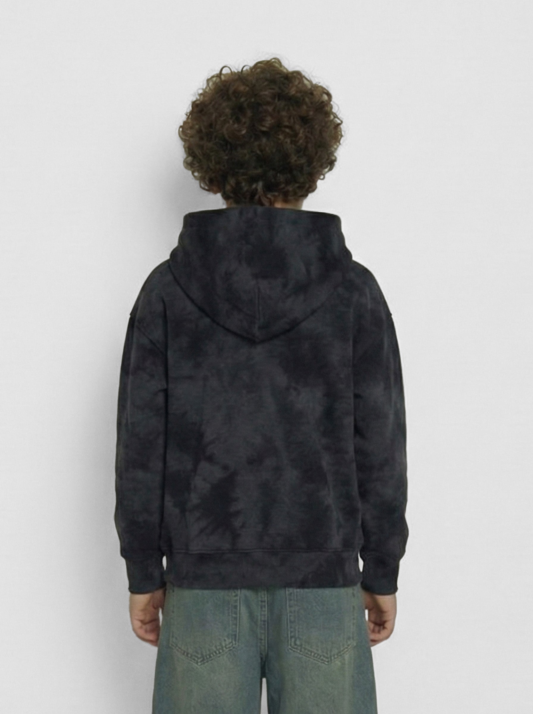 Boys Stone Washed Fleece Hoodie with Rivet Accents