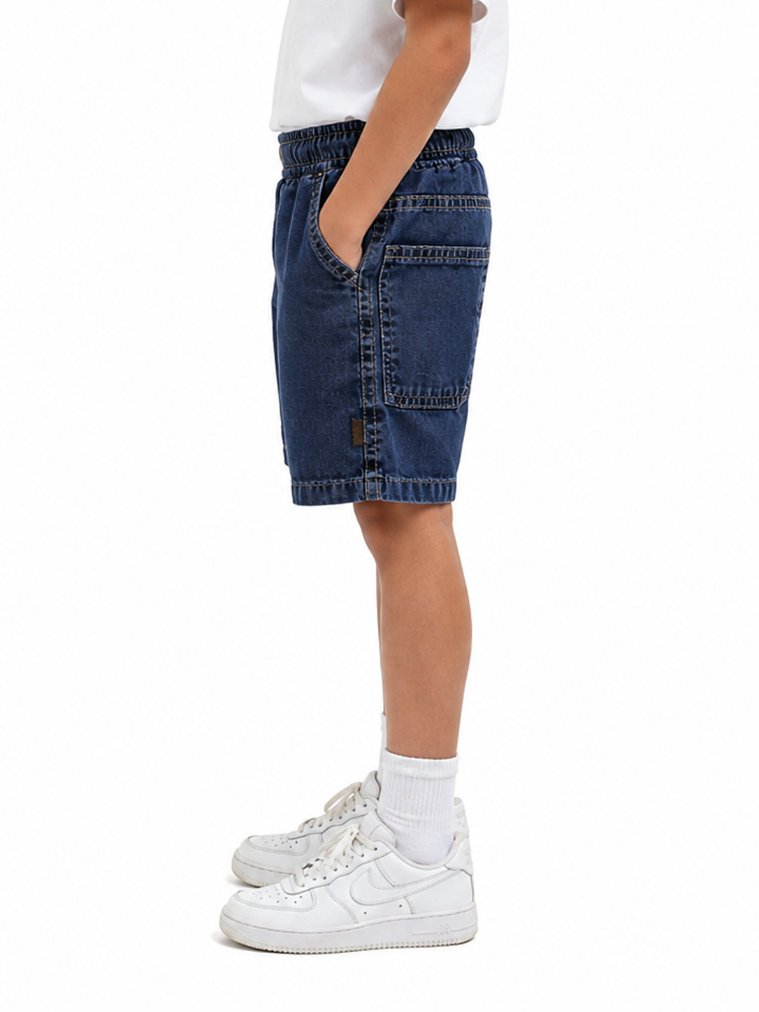 Kids' Acid-Wash Utility Shorts