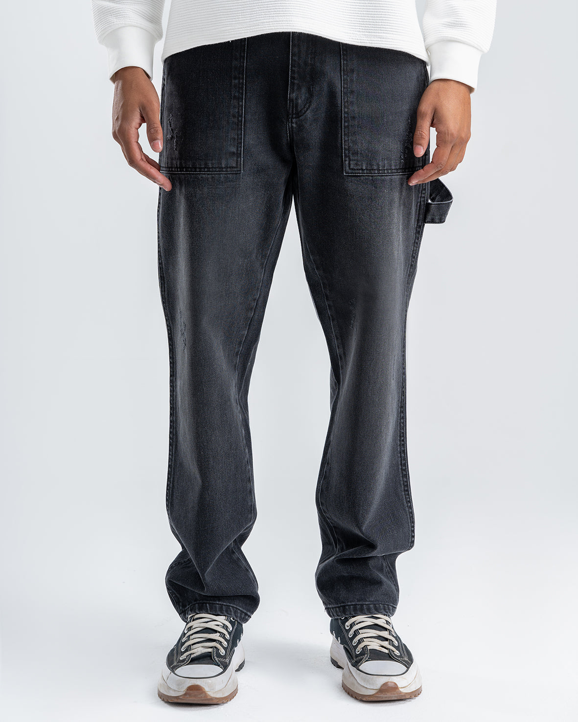 Men's Straight Fit Black Denim Jeans