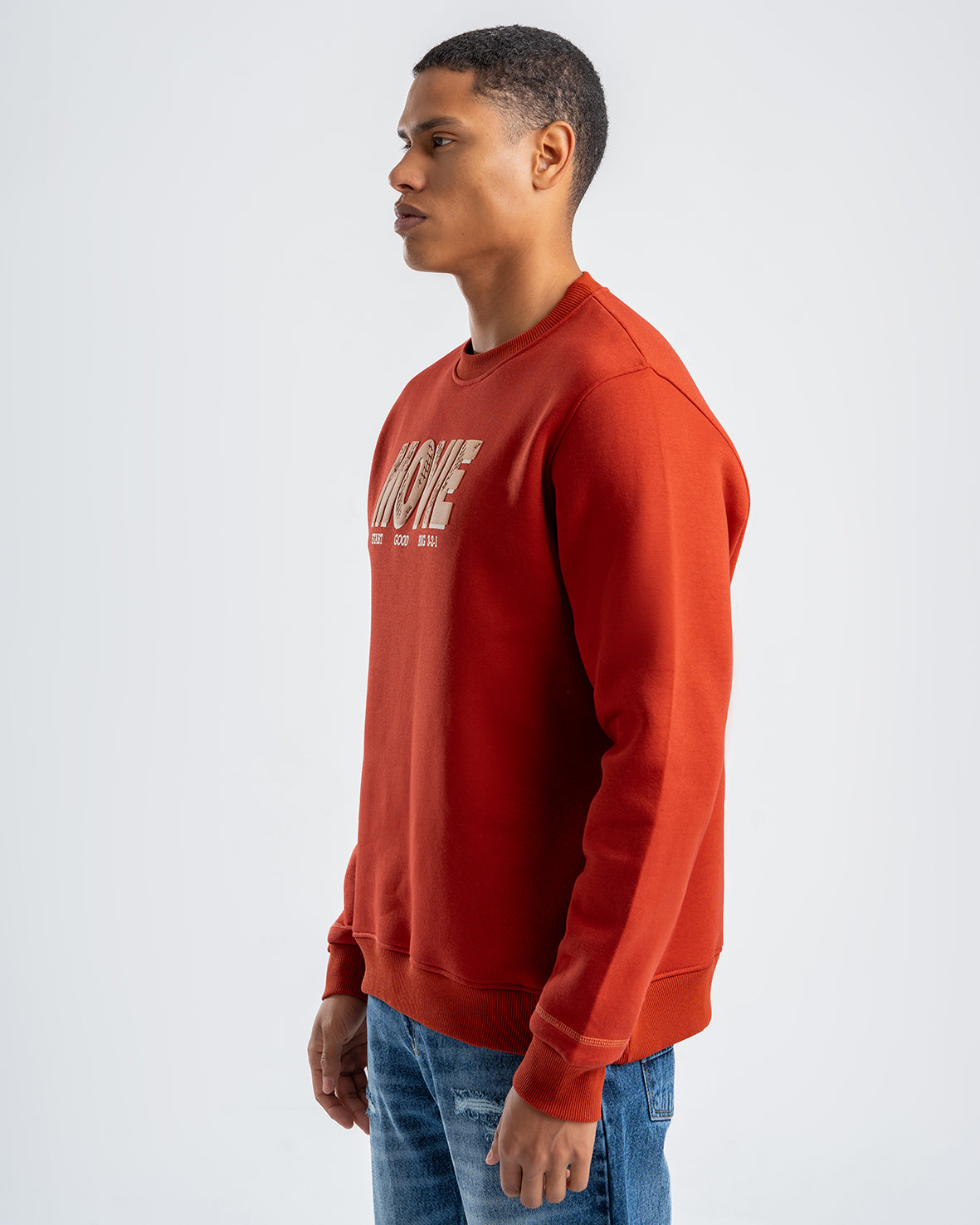 Men's Printed Brick Fleece Sweatshirt