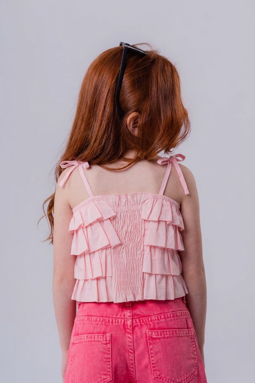 Girls’   Tiered Ruffle Celebration Cami