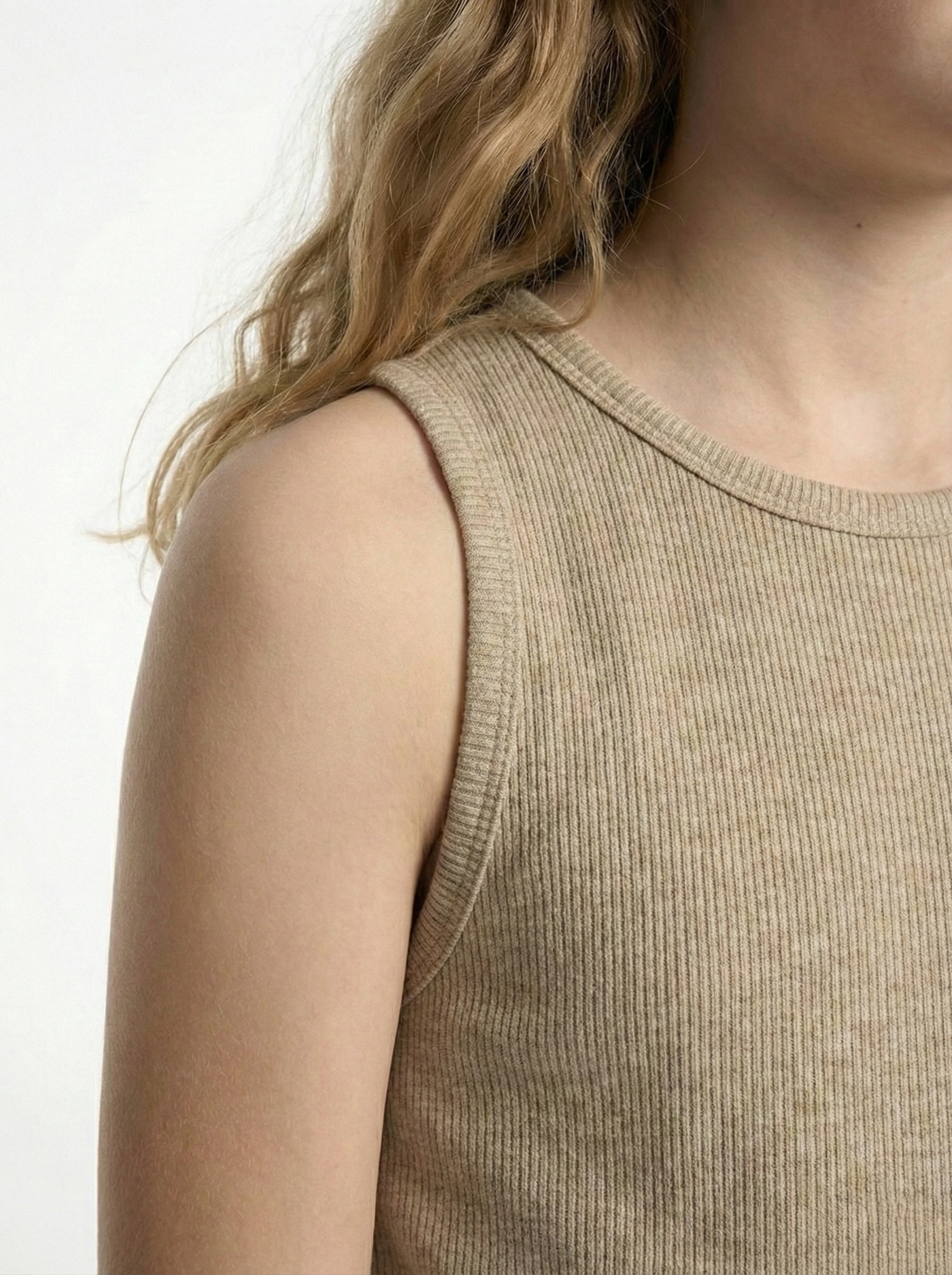 Girls’ Ribbed Knit Sleeveless Shift Dress