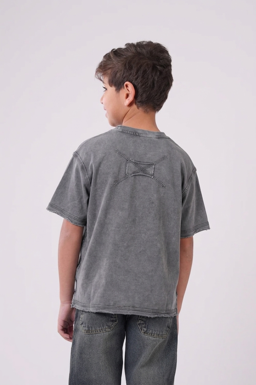 Boys’  Vintage Acid-Wash Essential Tee