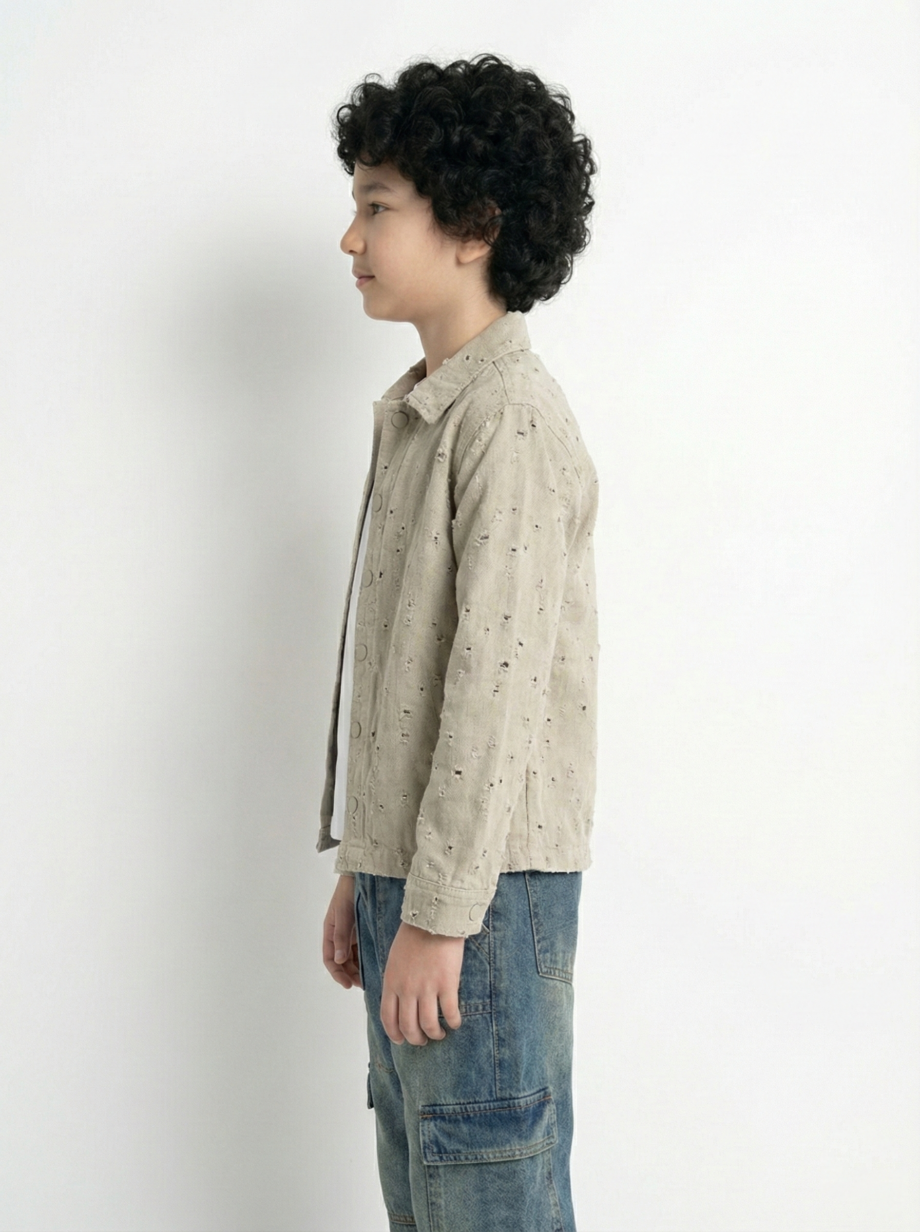 Boys’ Distressed Denim Jacket